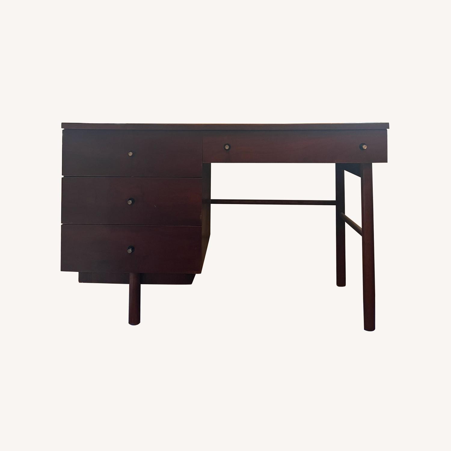 Vintage Mid-Century Modern MCM Walnut Desk - image-0