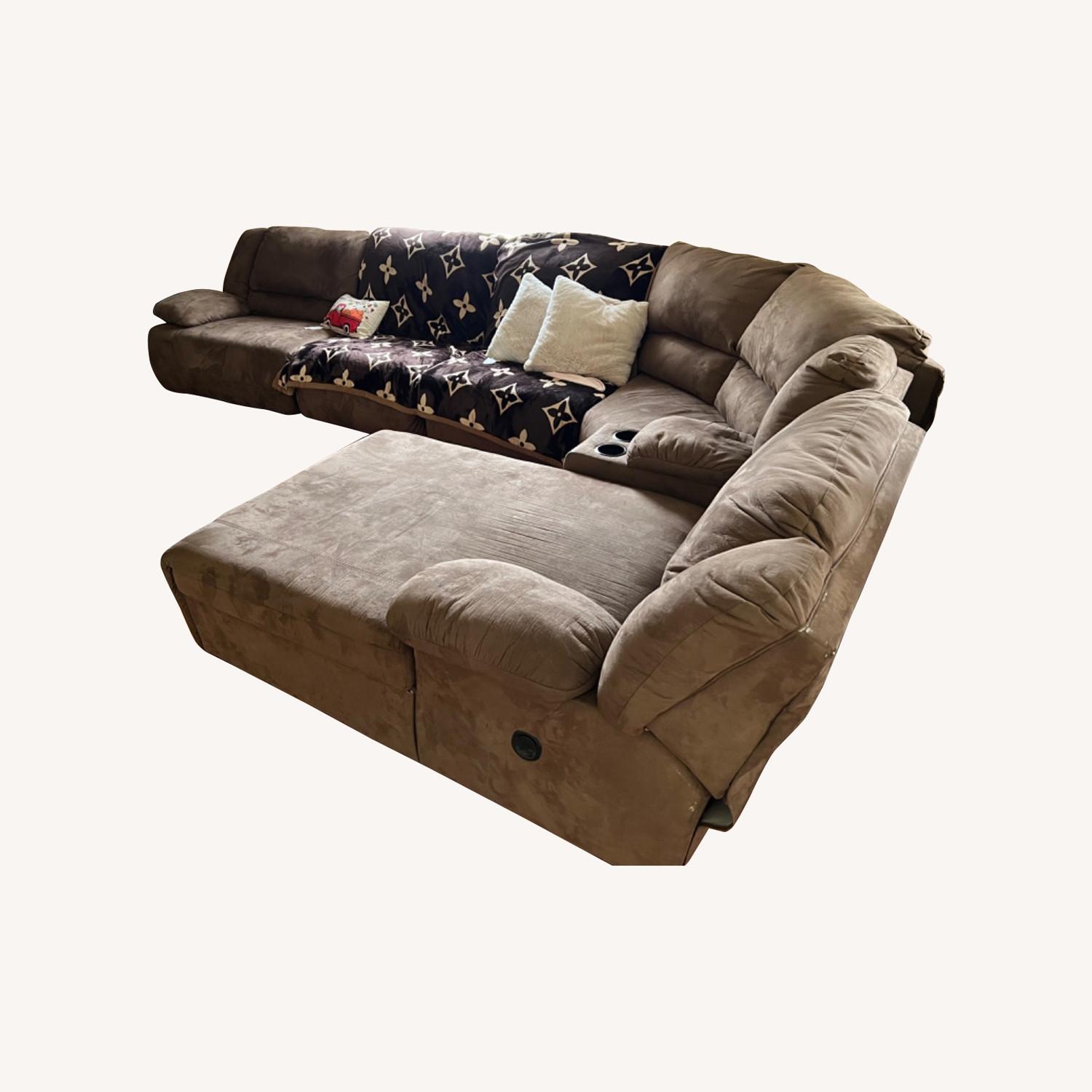 Ashley Manual Recliner Sofa AptDeco