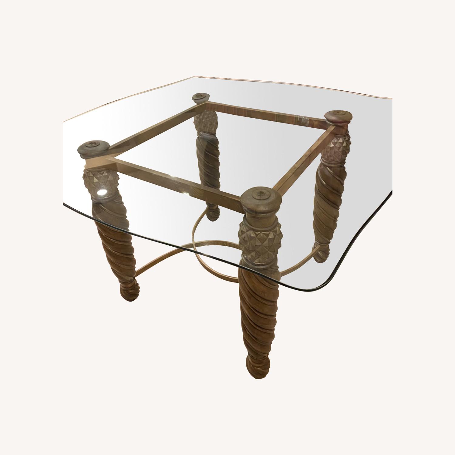 Havertys Glass Pineapple Dining Table AptDeco