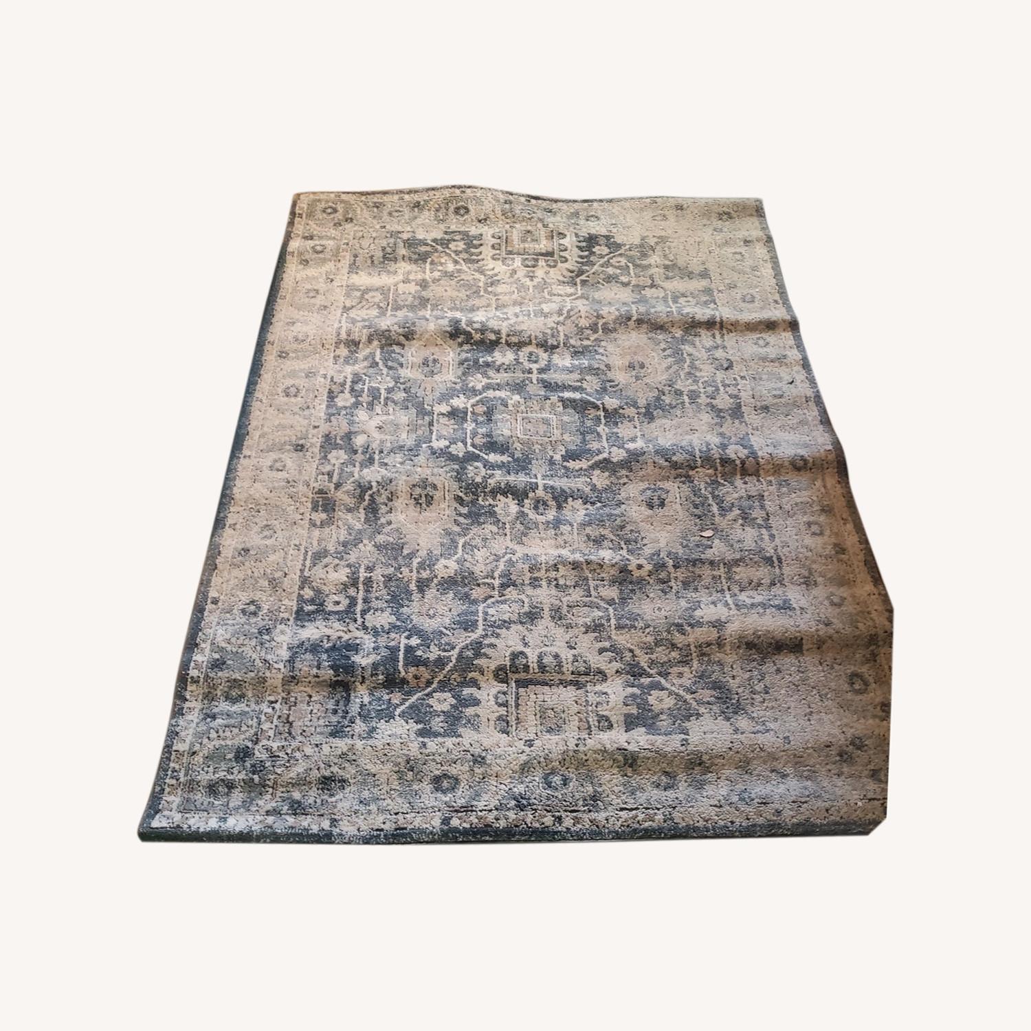 Demin Tear Rug Teagan Denim/Pebble Rug - AptDeco