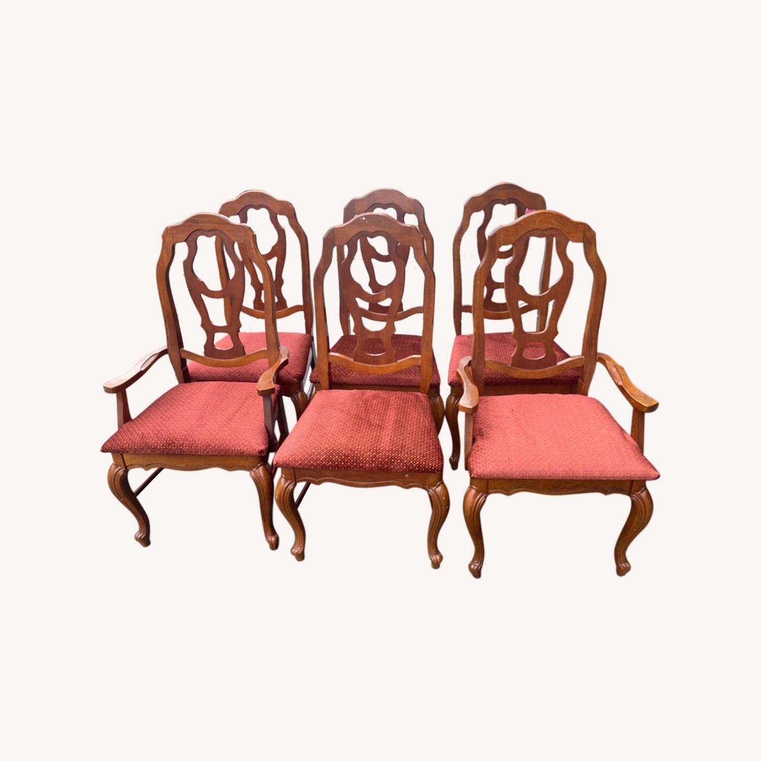 Bassett Vintage 1980s Set of 6 Dining Chairs - image-0