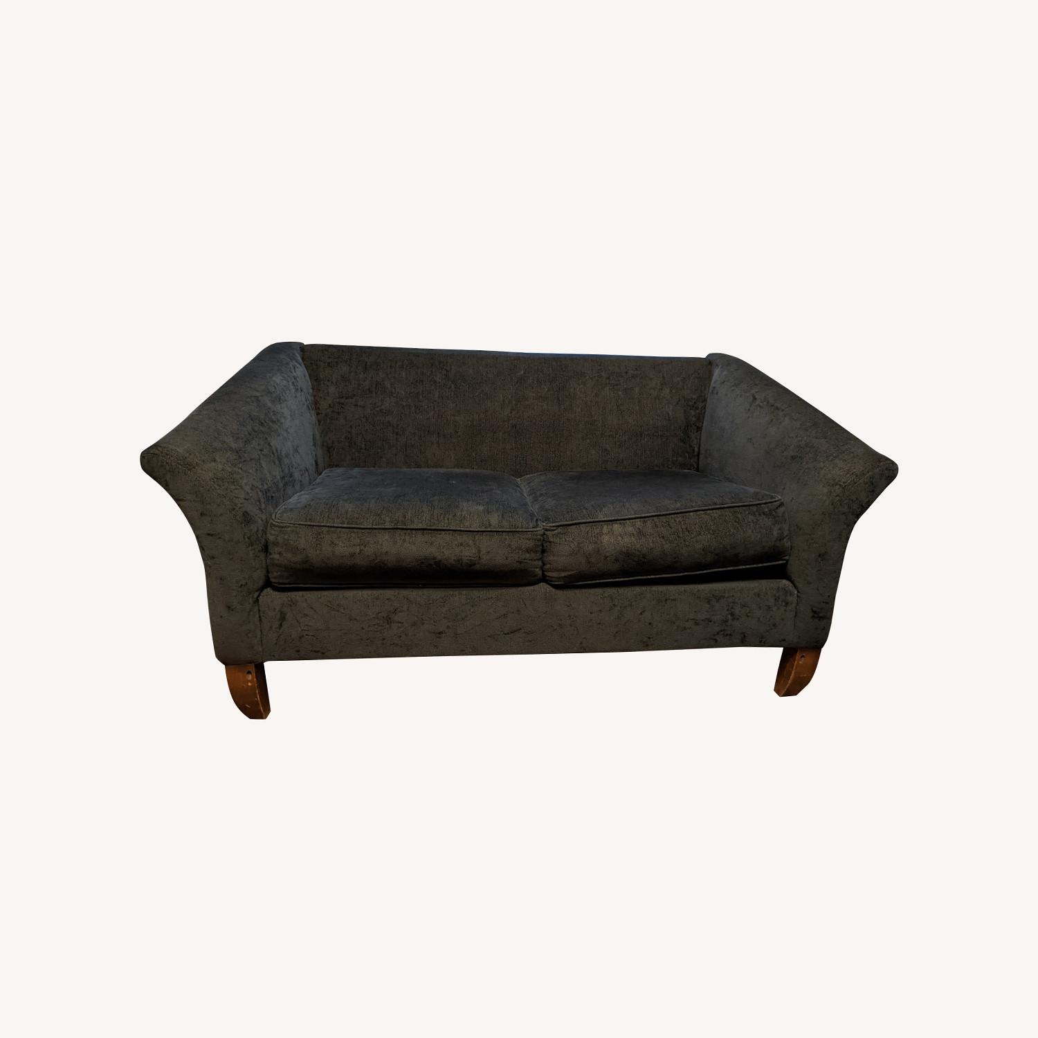 Hunter Green Loveseat Couch - image-0