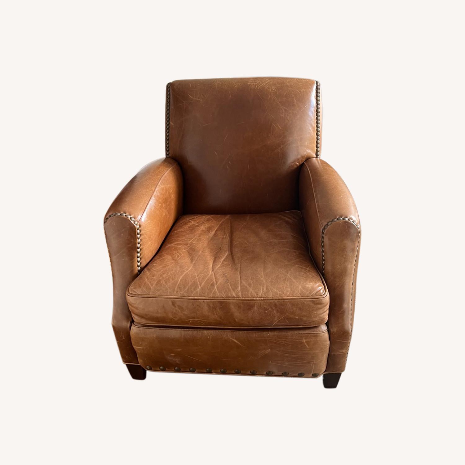 Crate & Barrel Metropole Leather Chair - image-0