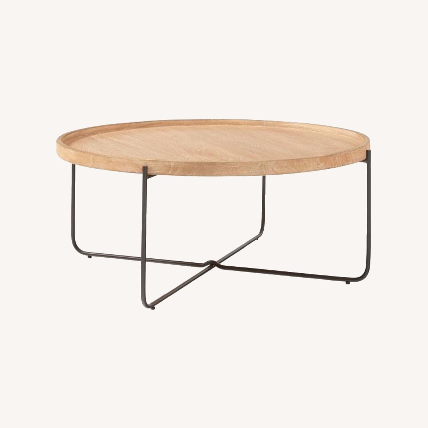 West Elm Willow 36" Coffee Table, Cerused White AptDeco
