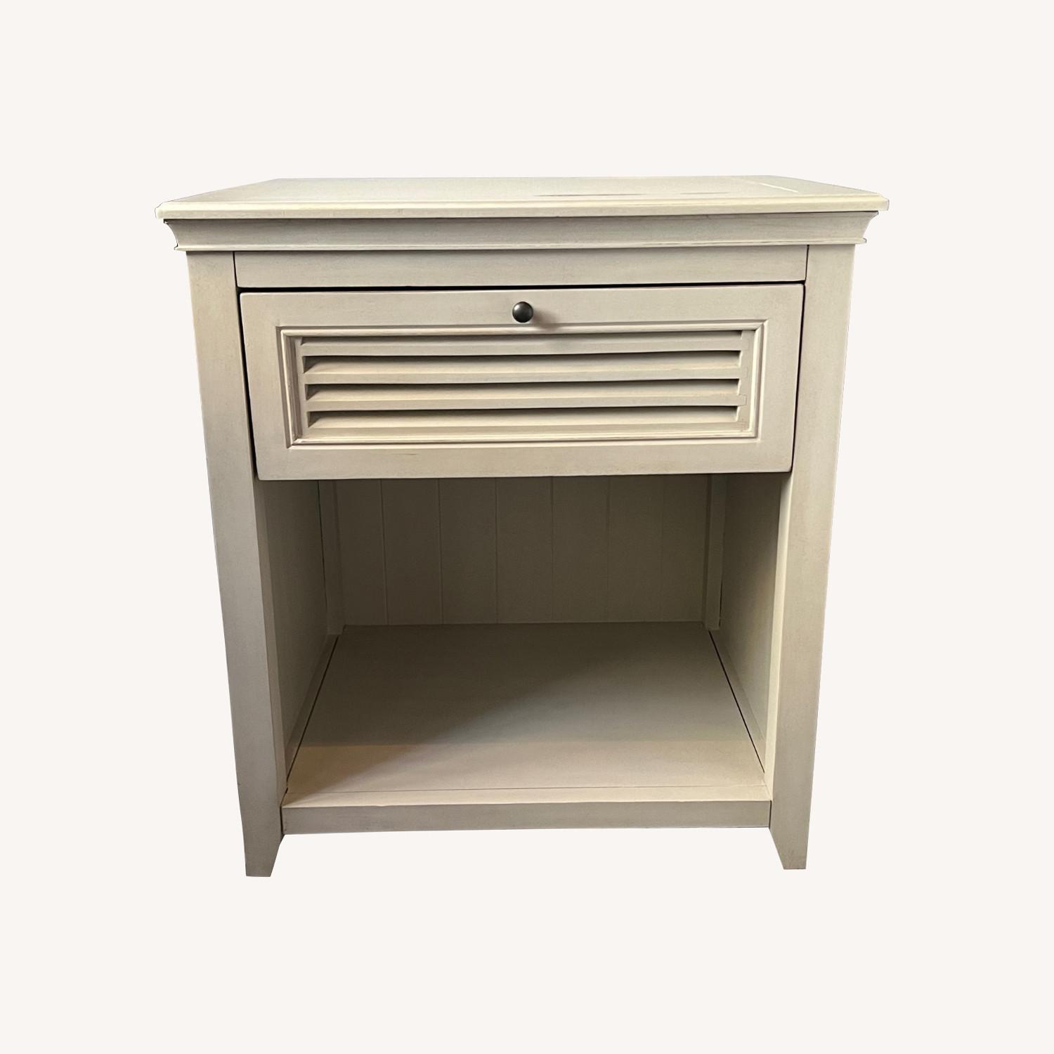 Restoration Hardware Grey Wood Nightstands (2) AptDeco