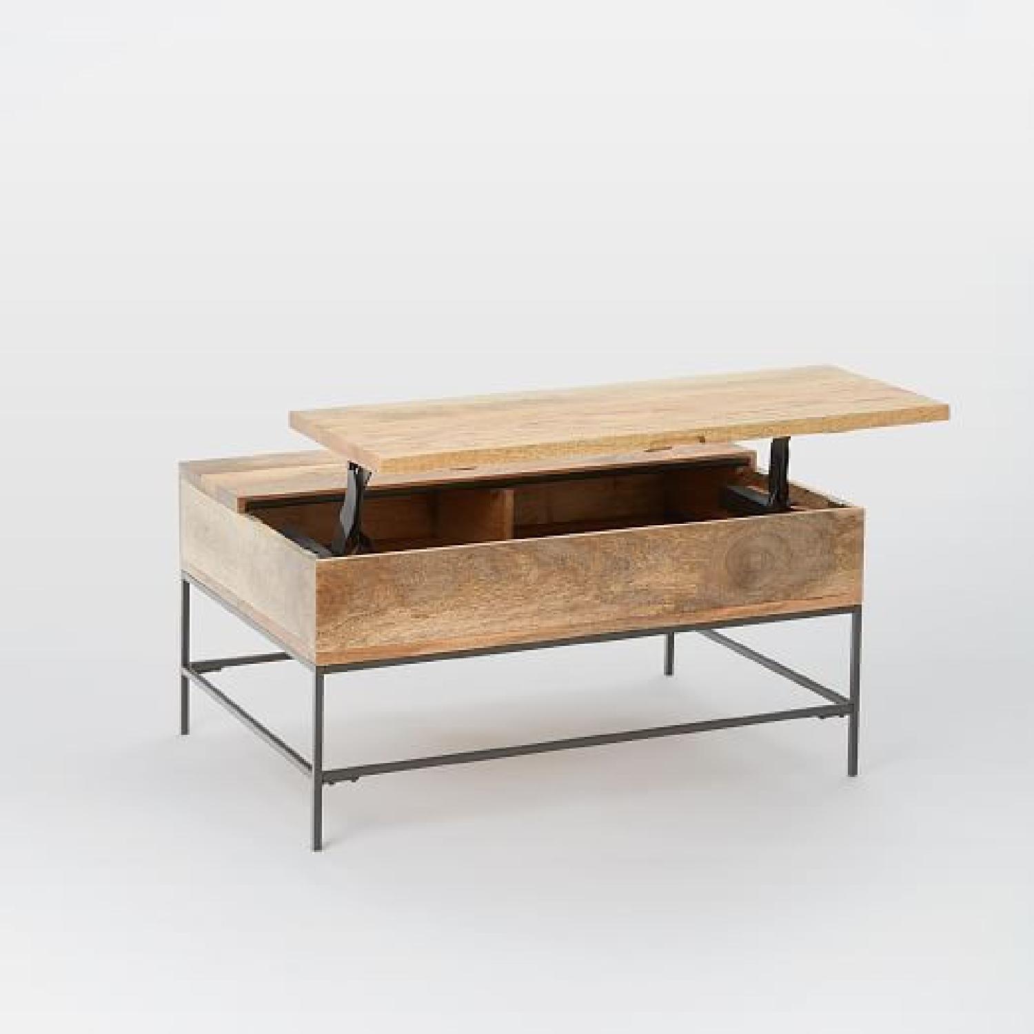 West Elm Industrial Storage Pop-Up Coffee Table - image-8