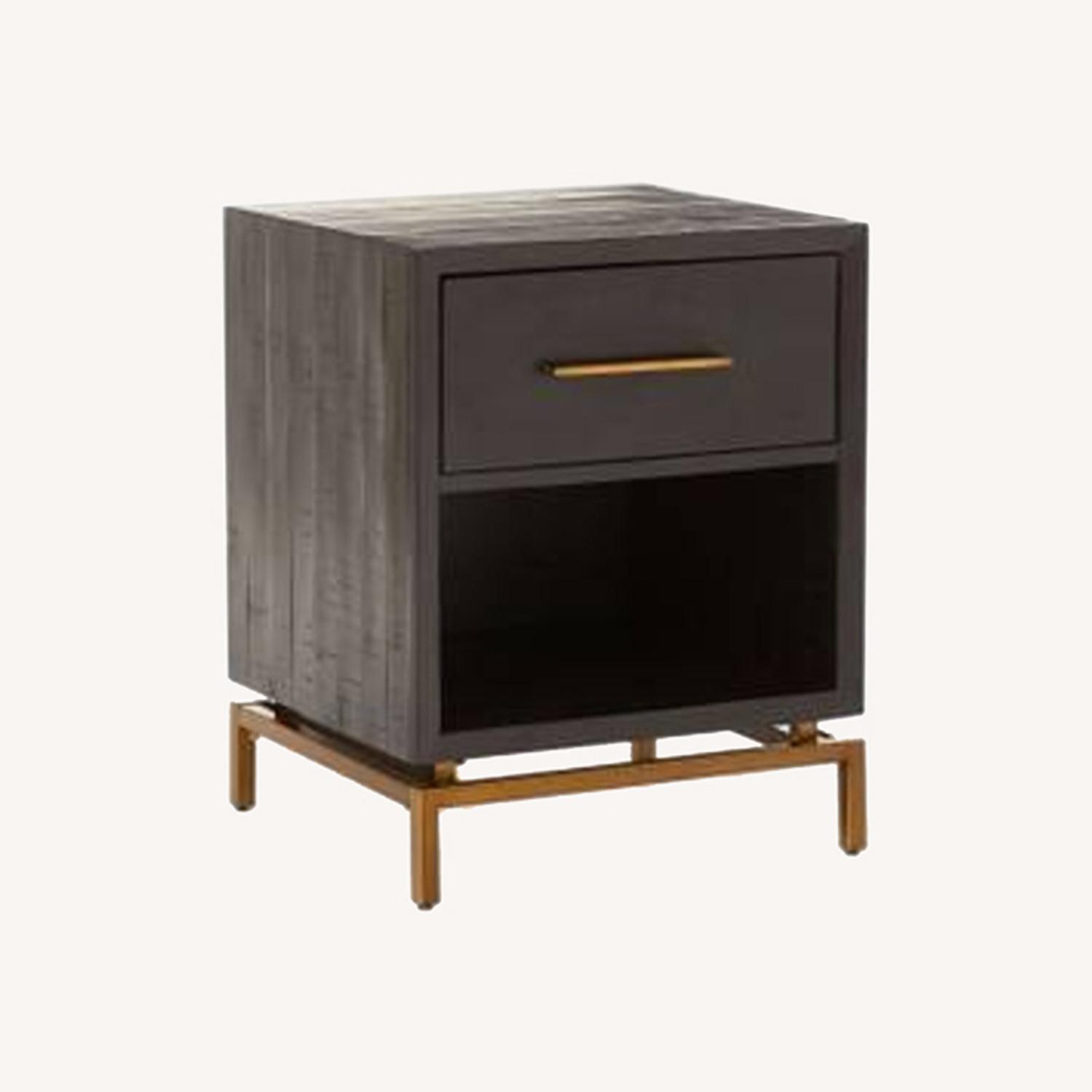 West Elm Alexa 20" 1-Drawer Nightstand, Black - image-0