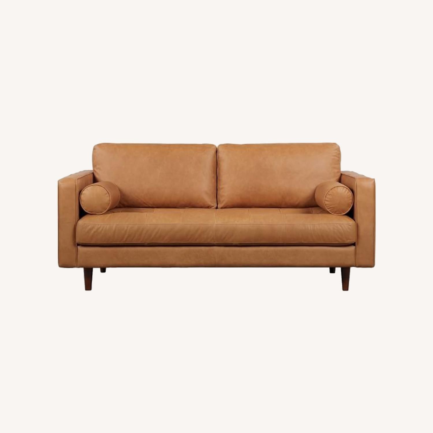 West Elm Dennes 88" Sofa, Charme Leather, Tan AptDeco