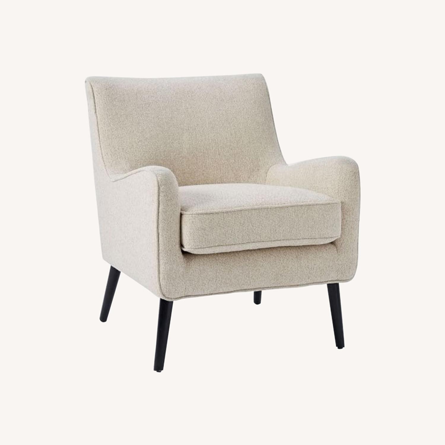 West Elm Book Nook Armchair, Luxe Boucle, Angora AptDeco