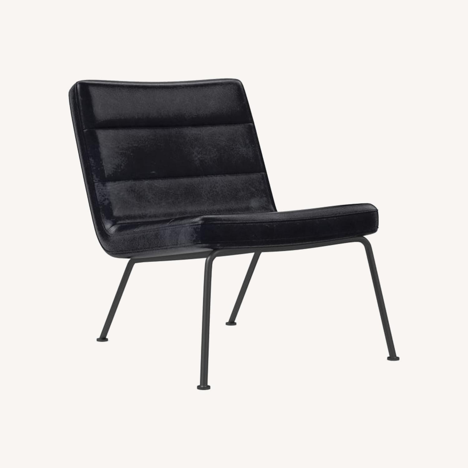 West Elm Angus Slipper Chair, Poly, Sierra Leather AptDeco