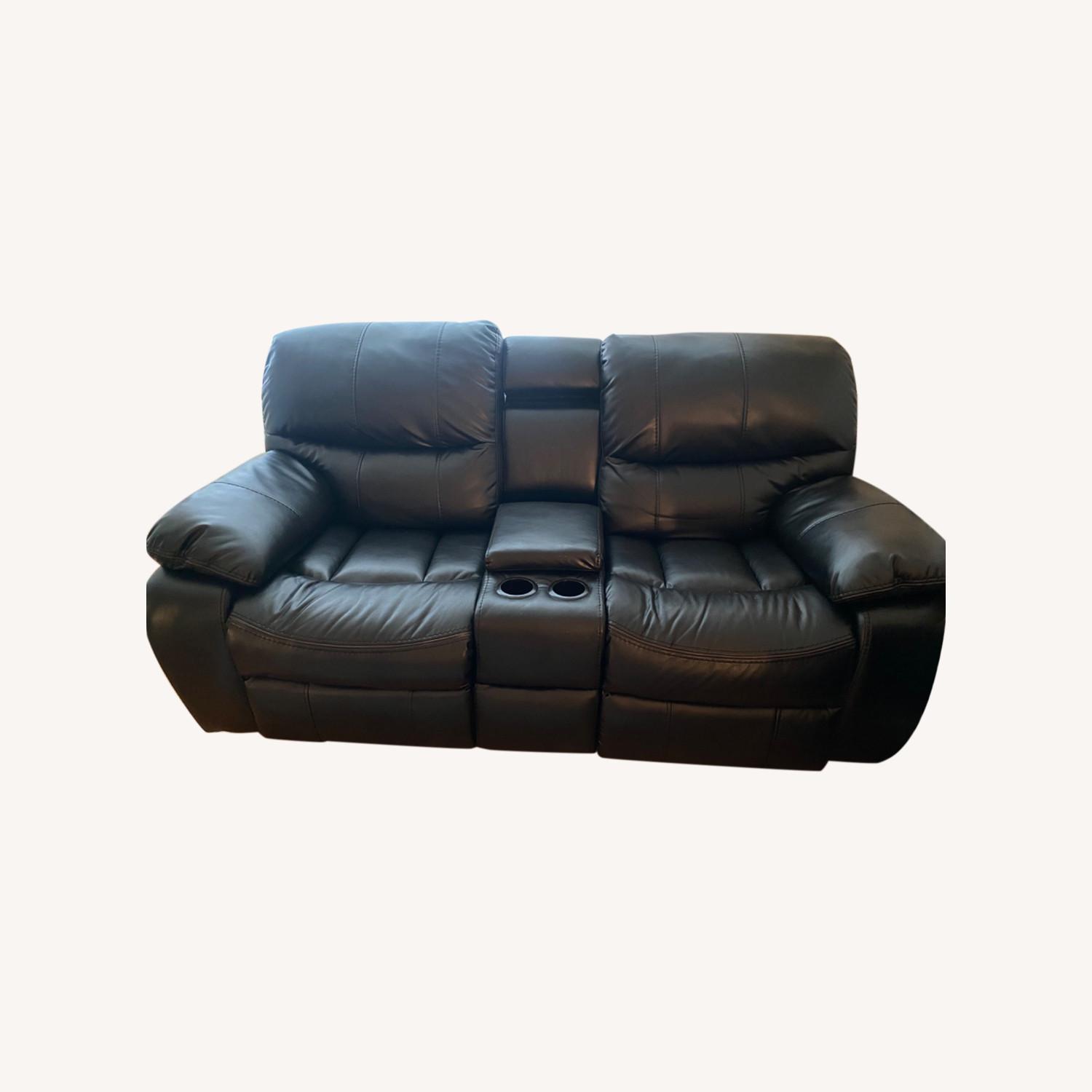 Bob's Discount Avenger Power Reclining Console Loveseat - image-0