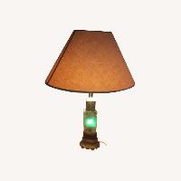 Antique Chinese Jade Quartz Carved Lamp