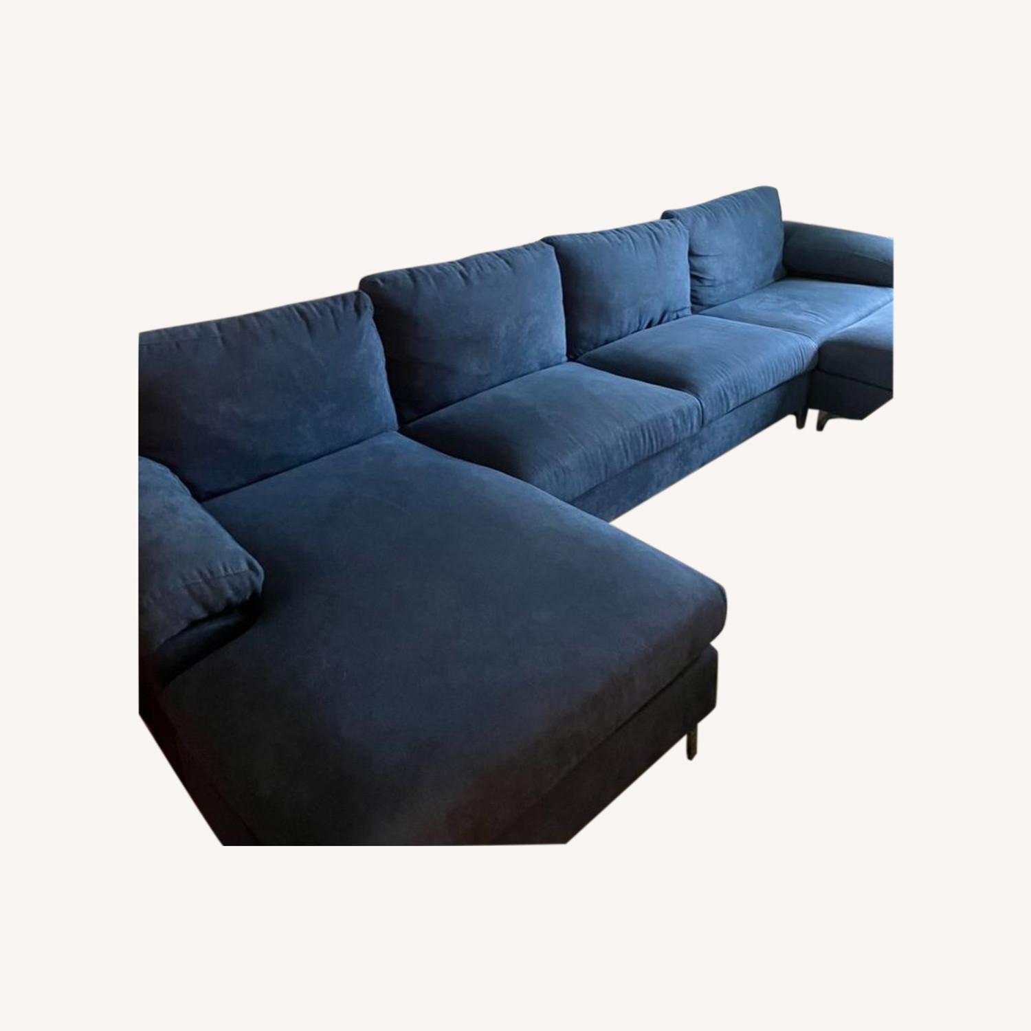 Wayfair L Shaped Couch with Ottoman - image-0