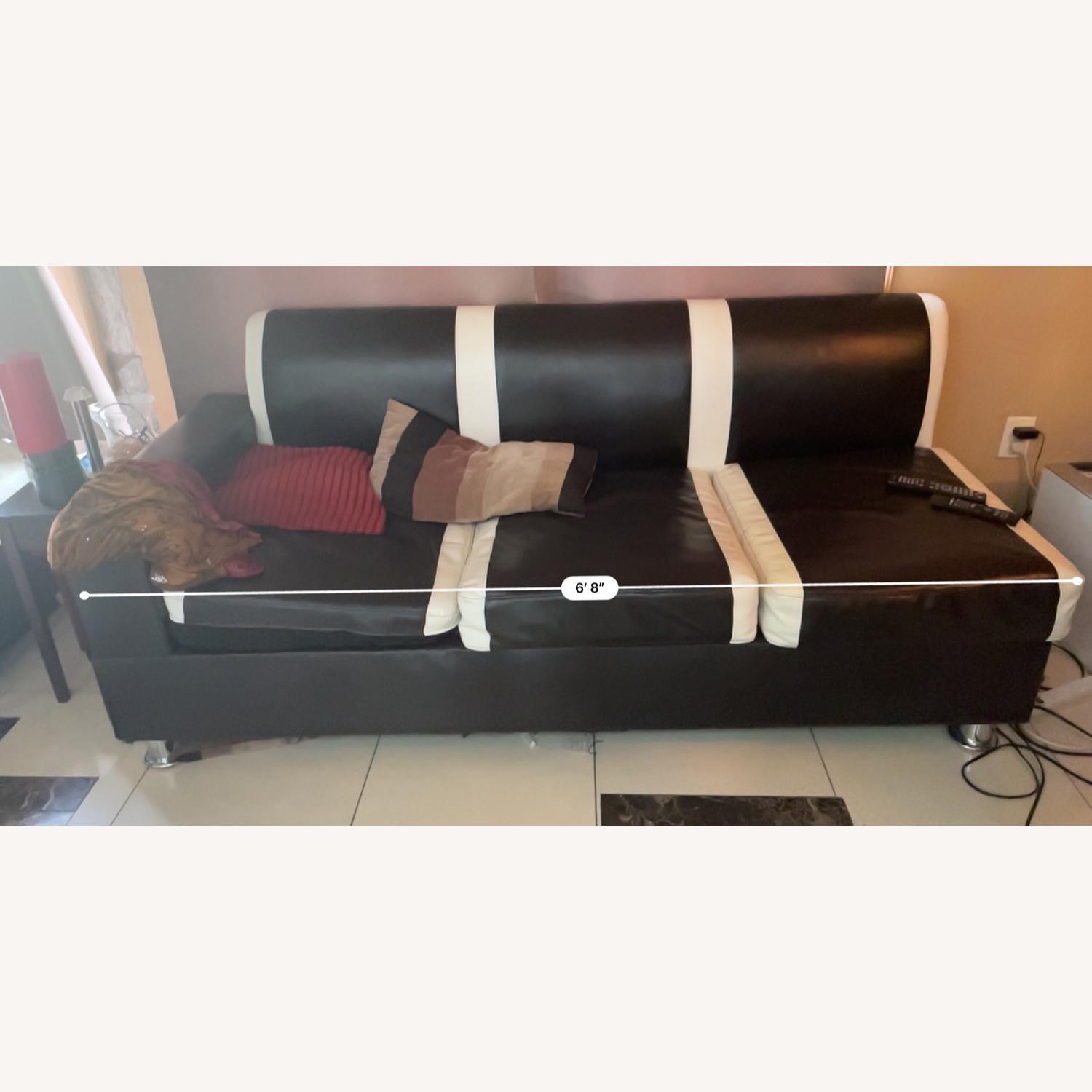 3 Piece Faux Leather Sectional - image-3