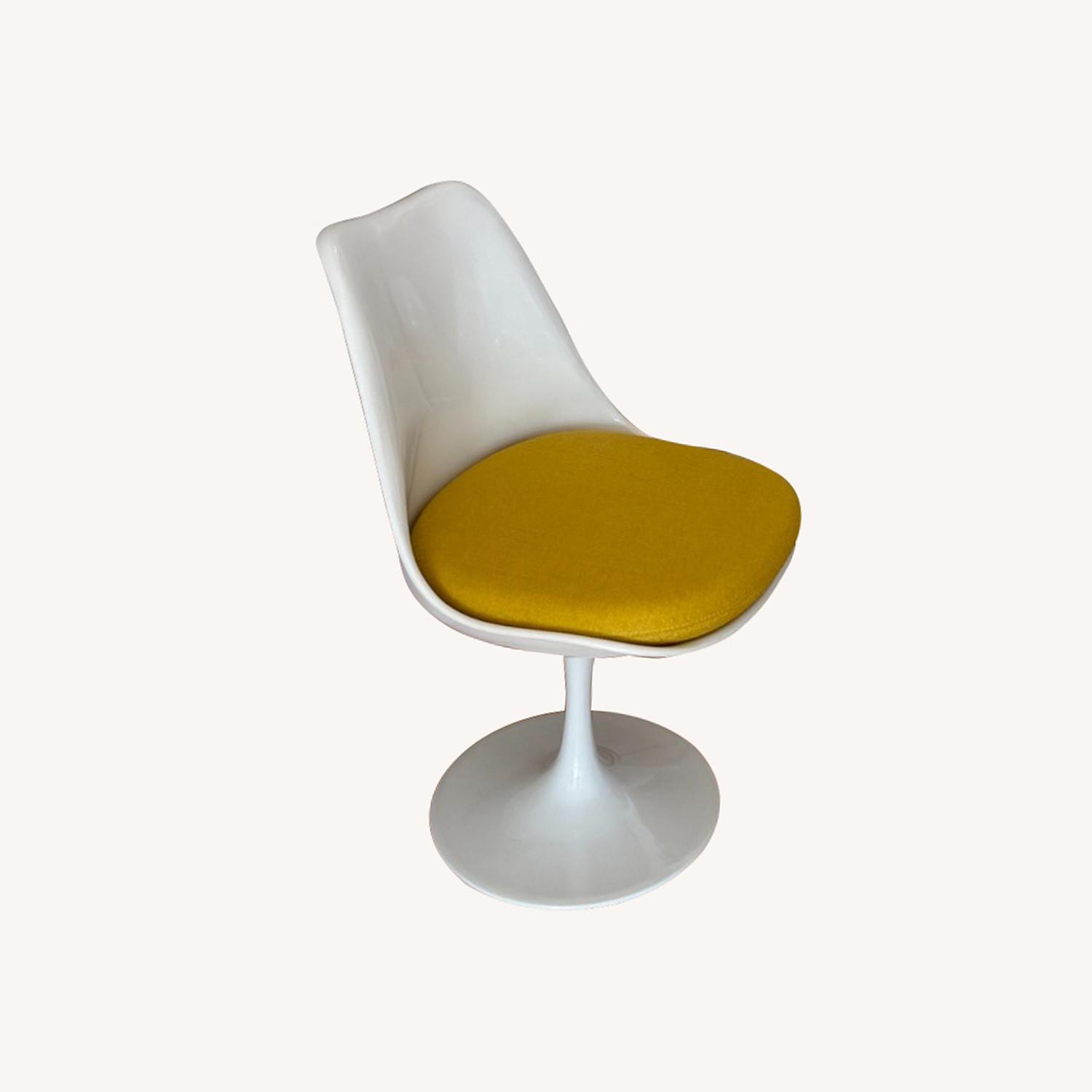 Rove Concepts Tulip Chairs in Chartreuse & White AptDeco