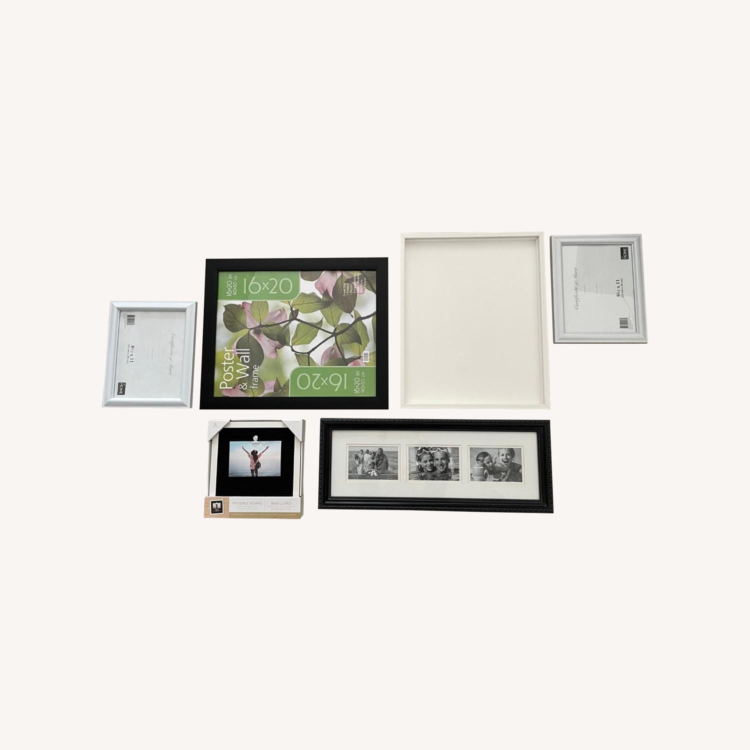 Black and White Gallery Wall Frames, Set of 6 AptDeco