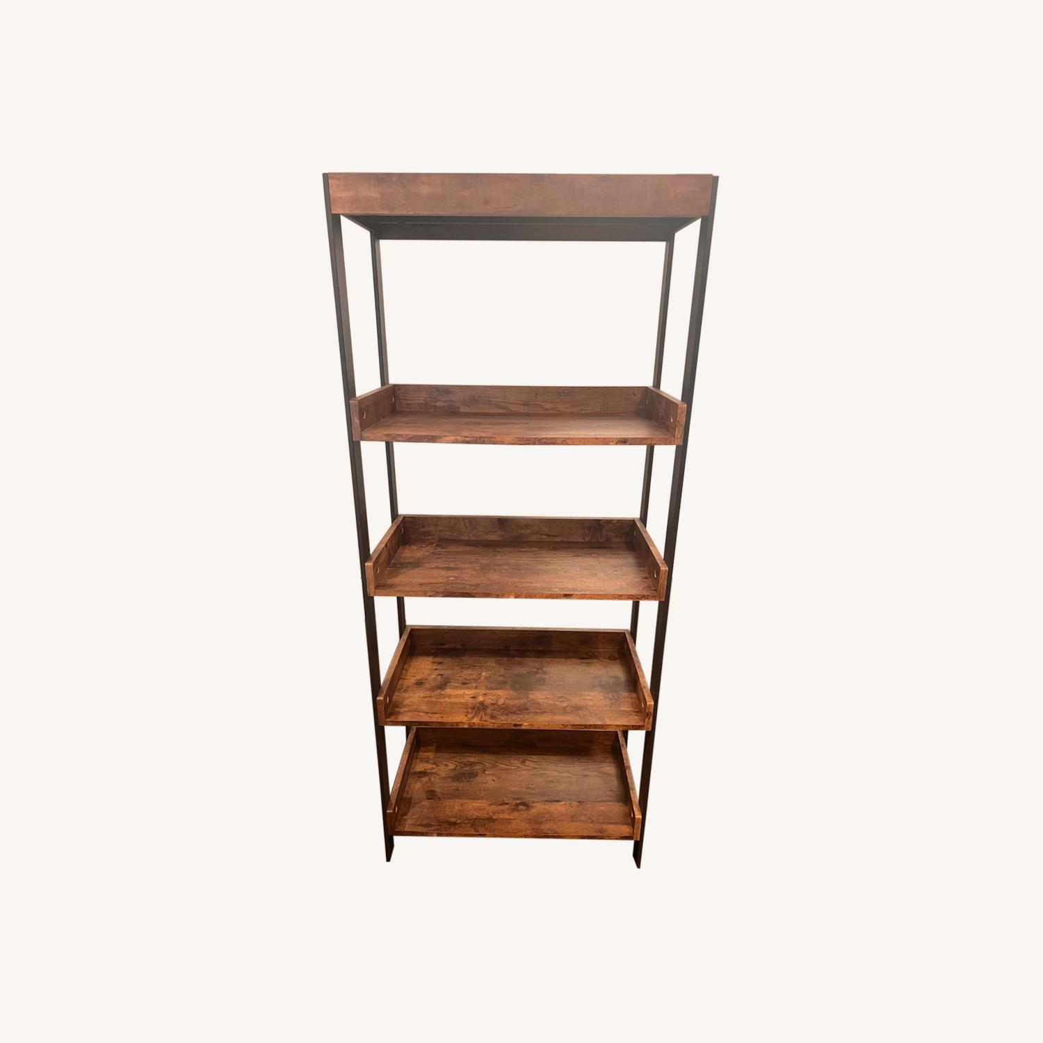 AllModern Enes Etagere Wood and Metal Bookcase - image-0