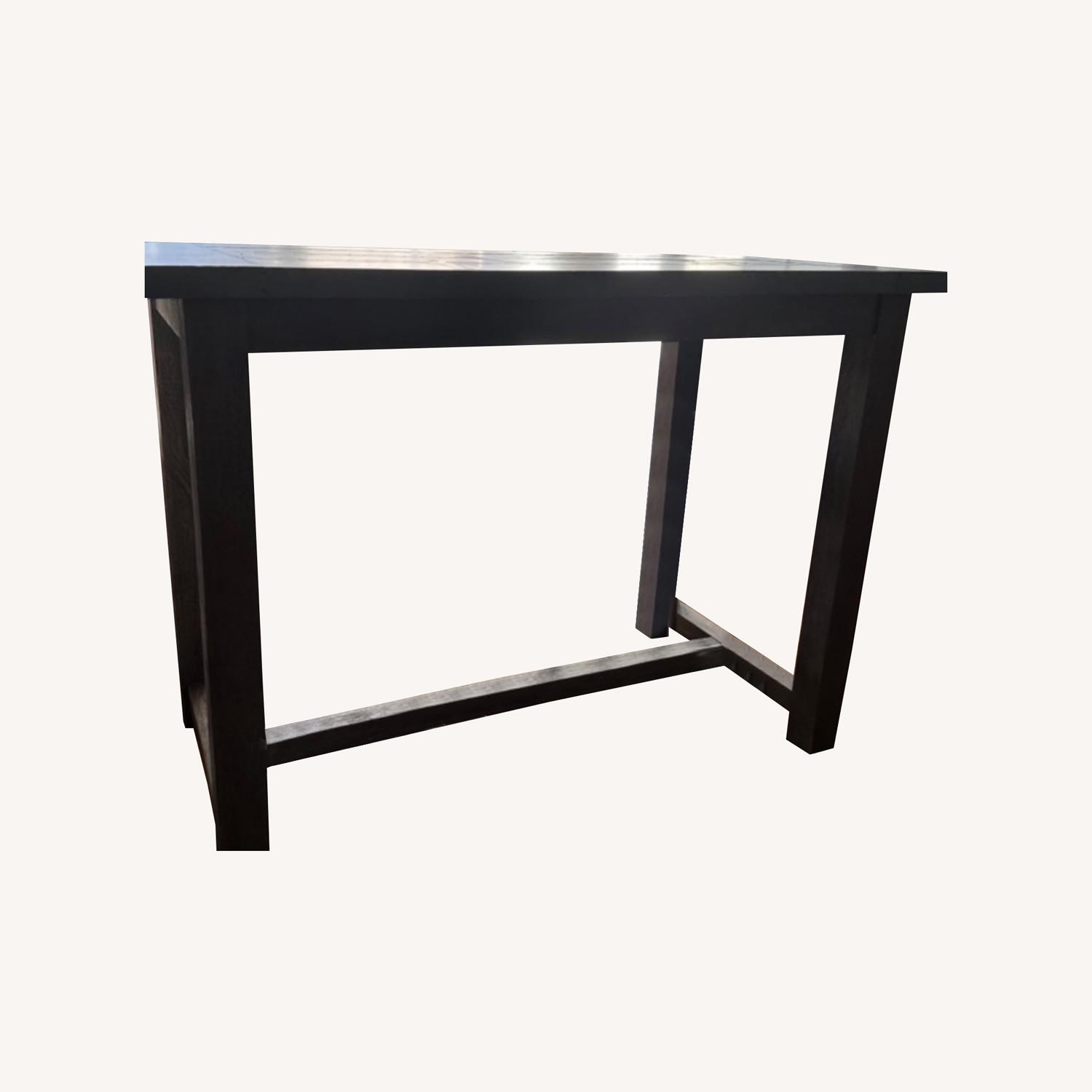 Crate and Barrel Industrial Metal Top Table AptDeco