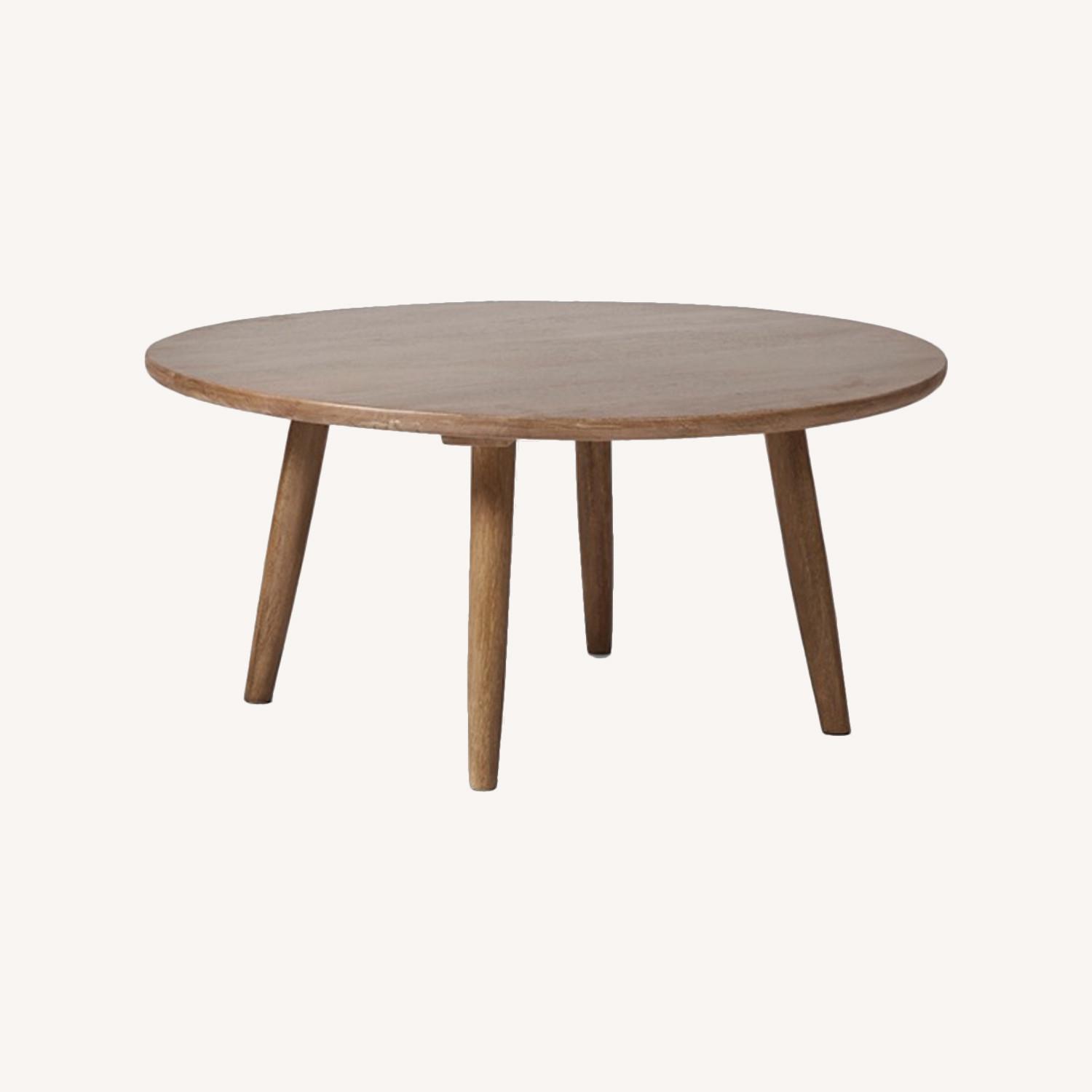 Coffee Table Natural Oak-Stained Solid Mango Wood - image-0