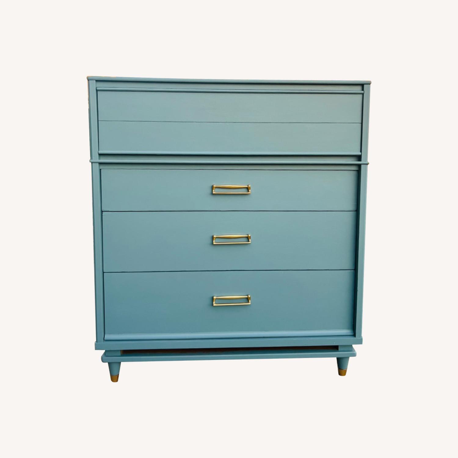 Kroehler MCM Solid Wood Tall Boy Dresser AptDeco