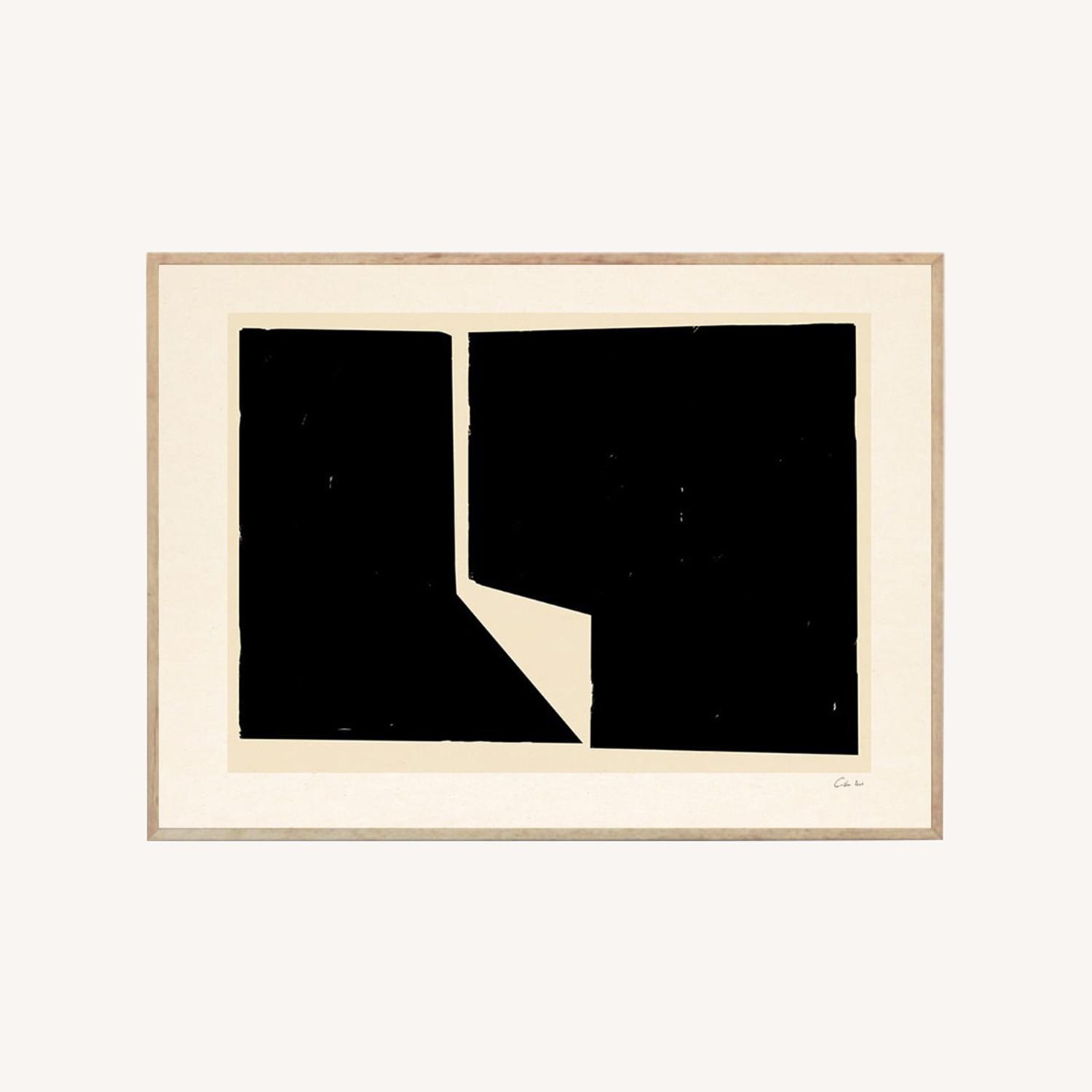 Minimalist Gicle Print with Oak Frame - image-0