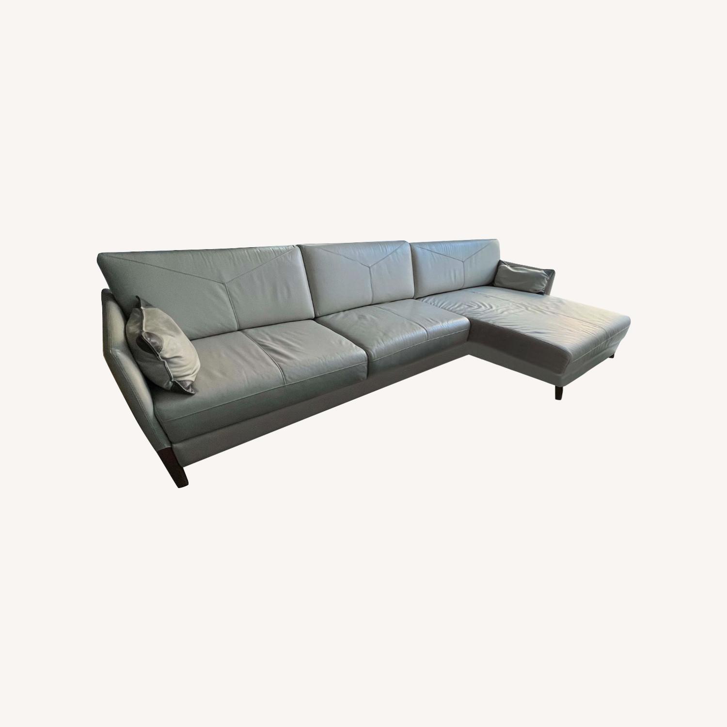Modloft Lafayette Right Sectional Leather Sofa AptDeco