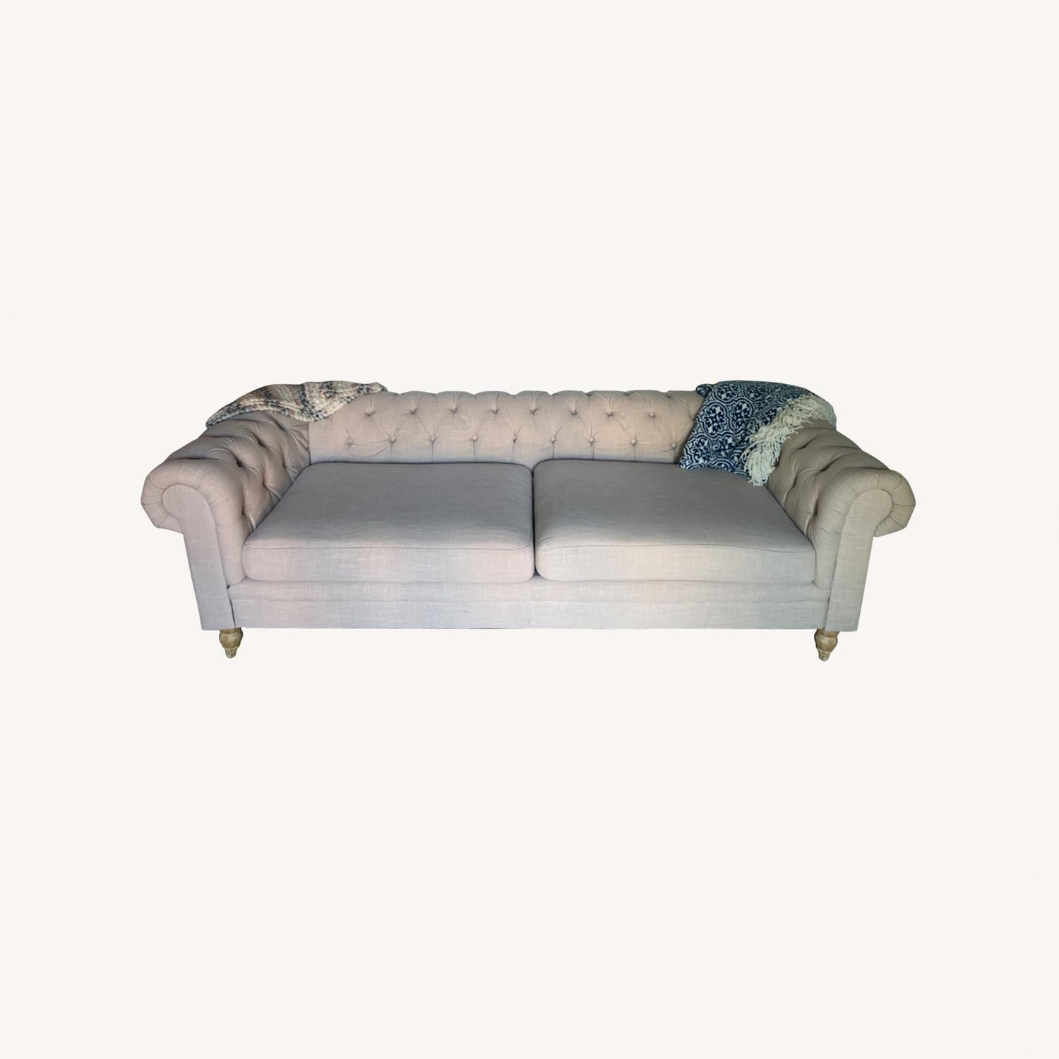 Wayfair Beige Chesterfield Sofa AptDeco