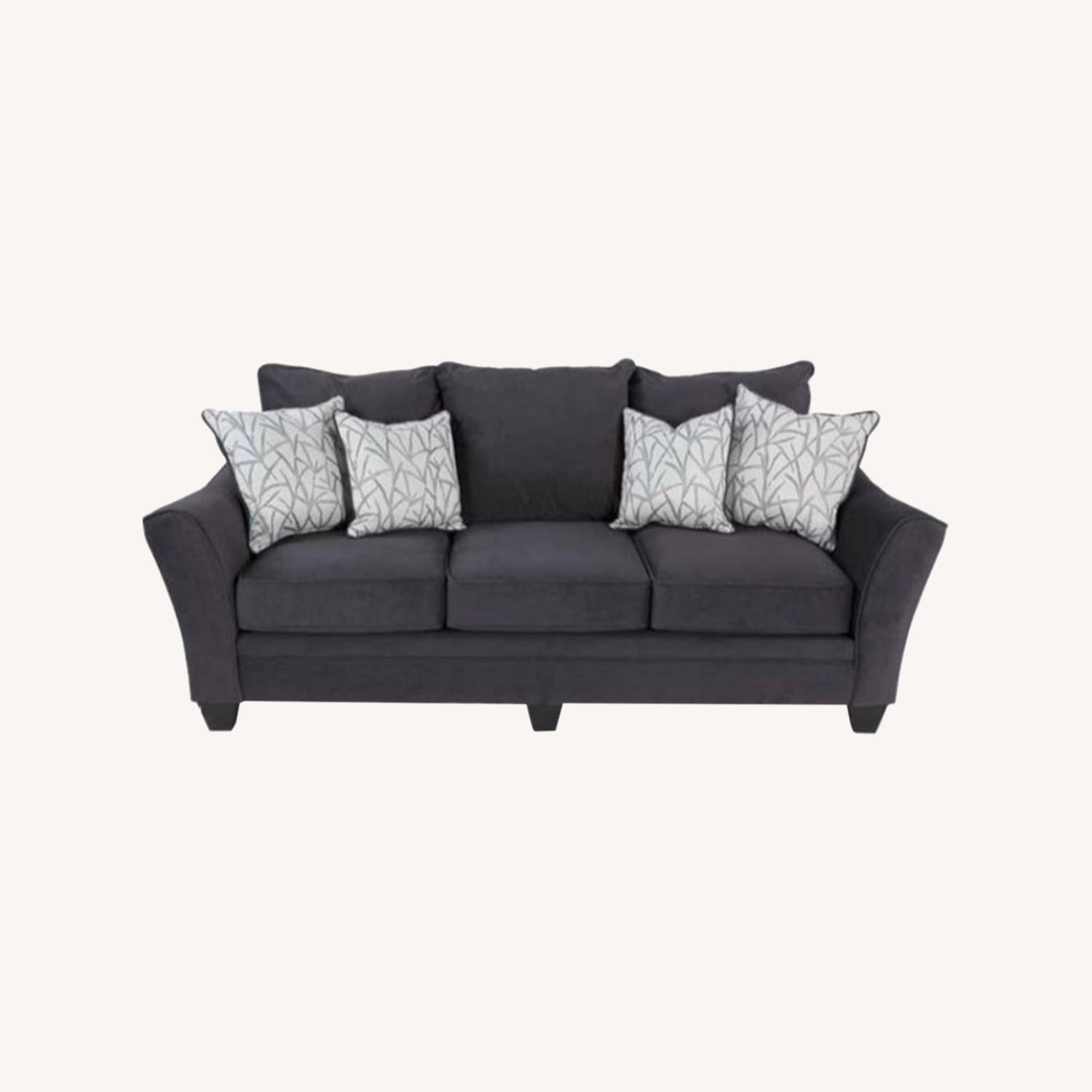 American Furniture Manufacturing Flannel Seal Sofa AptDeco