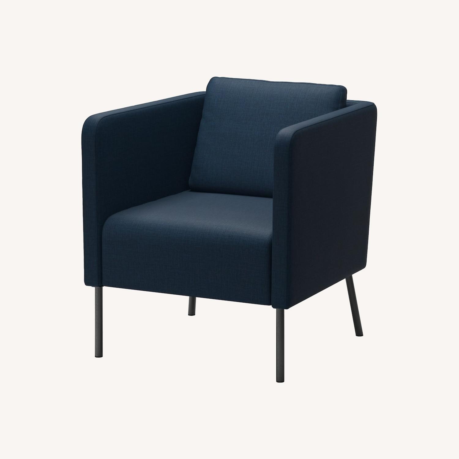 IKEA EKEROE Armchair Dark Blue - AptDeco