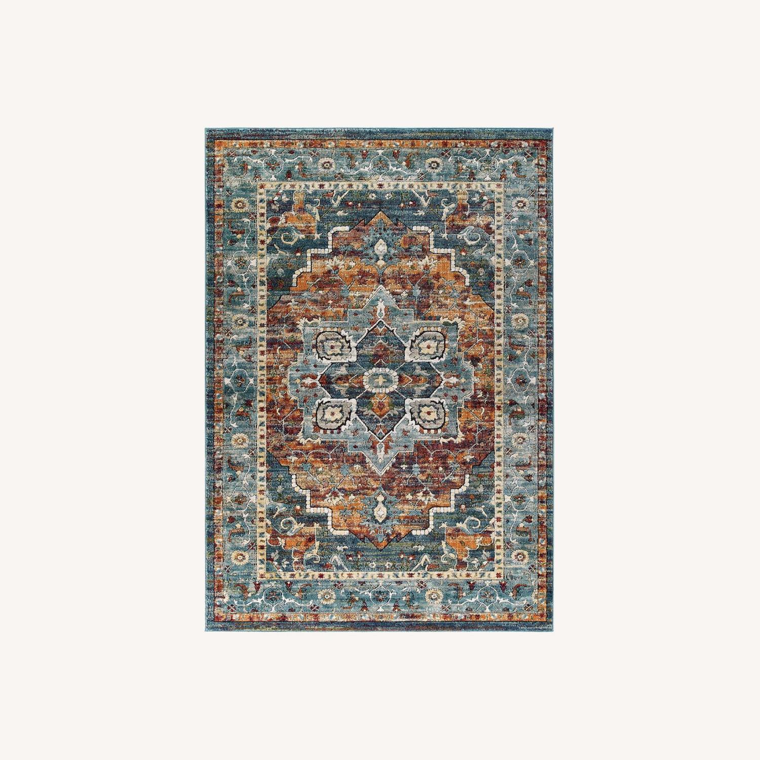 5x8 Area Rug In Multicolored Floral Persian AptDeco