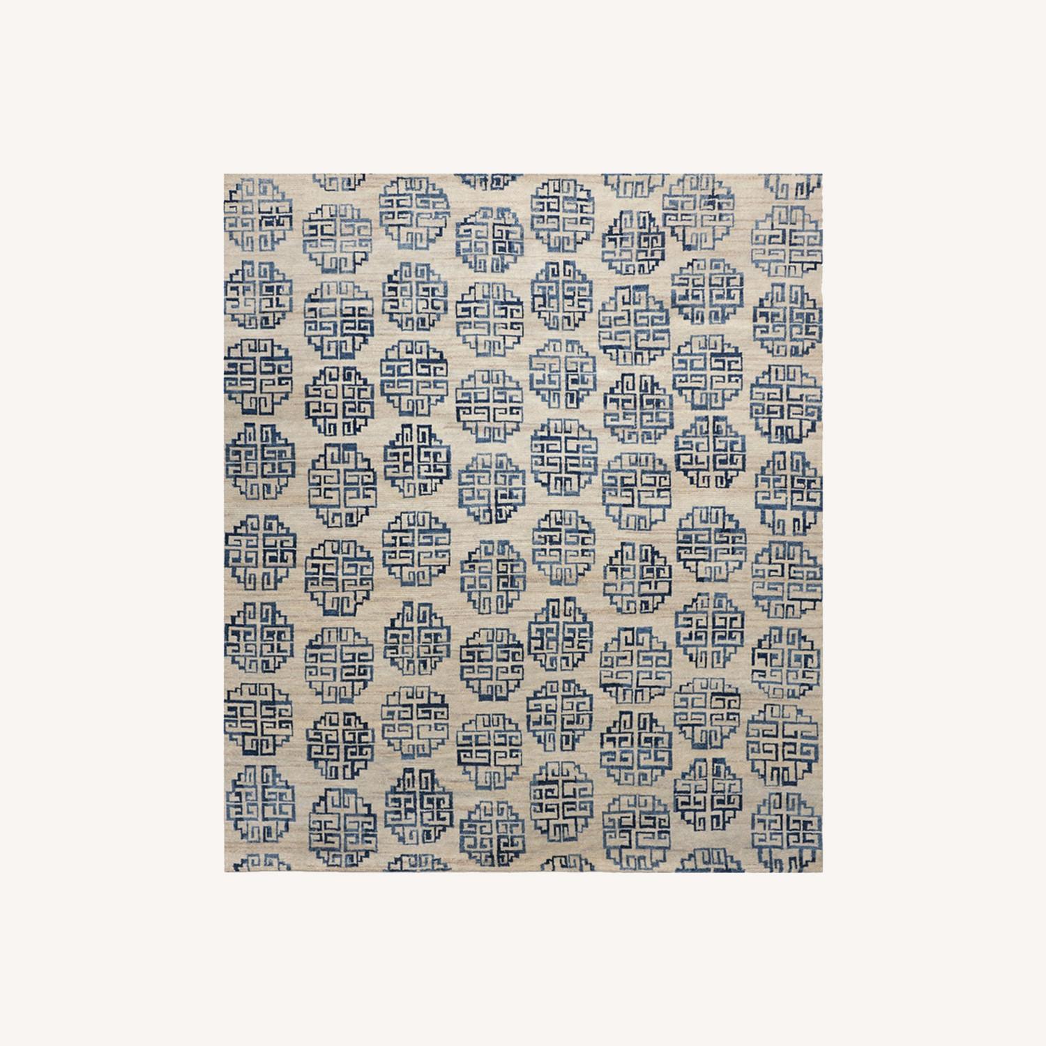 Williams Sonoma Zeba Hand Knotted Rug, Blue AptDeco