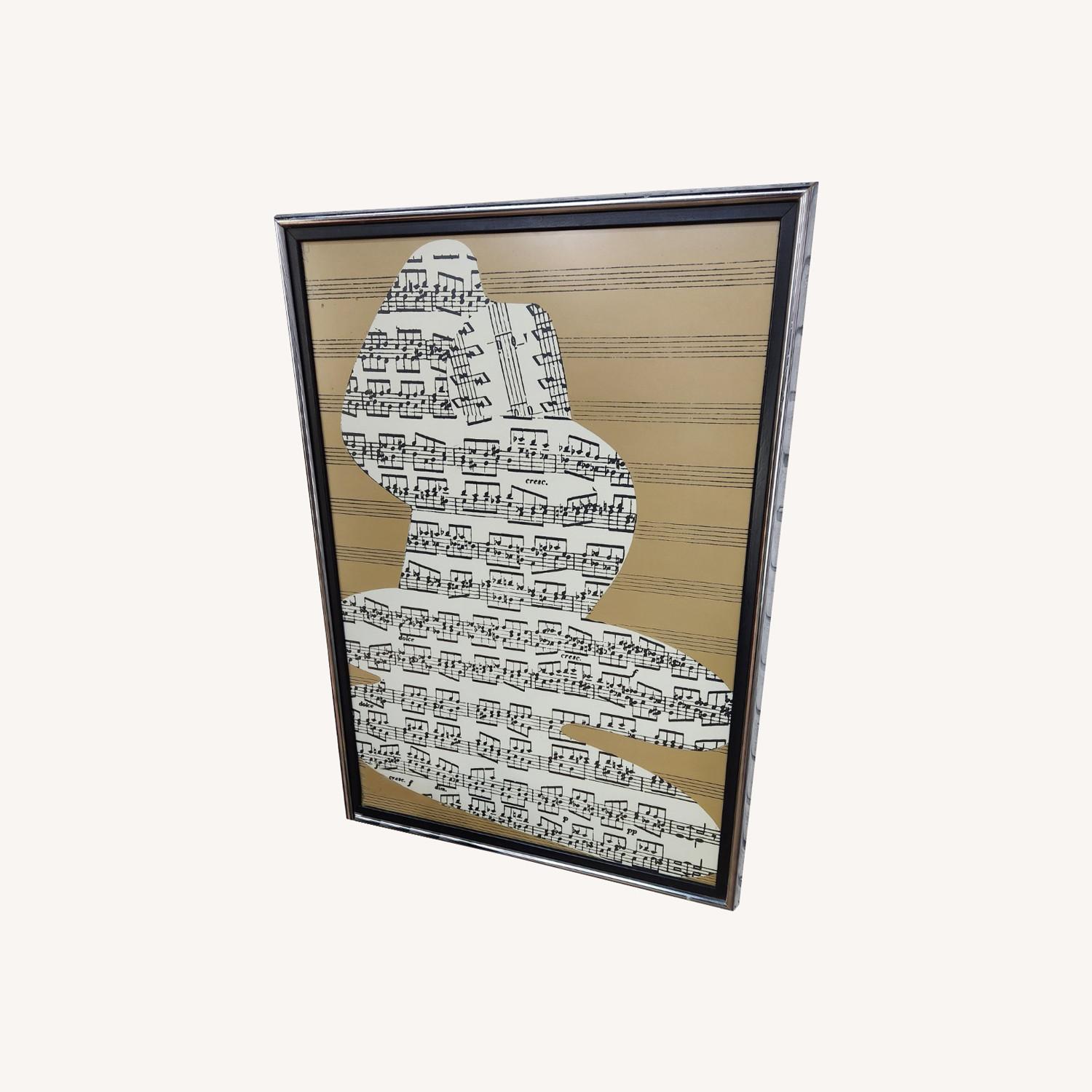 Retro Chrome Framed Music Artwork AptDeco