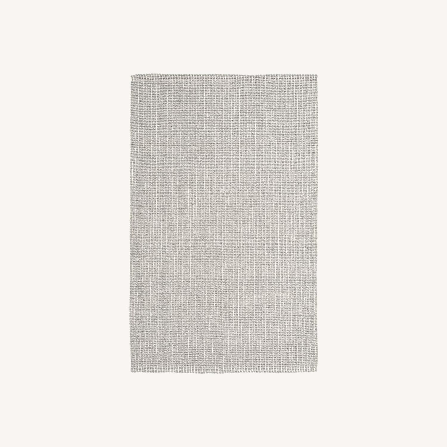 Pottery Barn Chunky Wool/Jute Rug,5x8',Gray/Ivory AptDeco