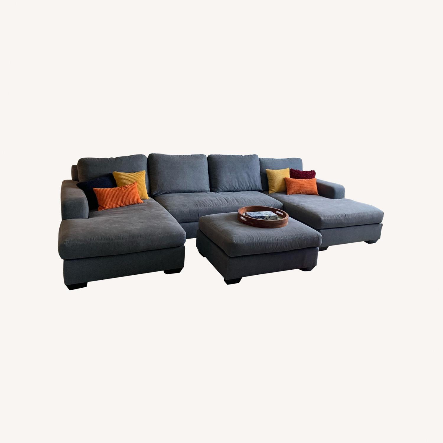 Pottery Barn Big Sur UChaise Sectional/Ottoman AptDeco