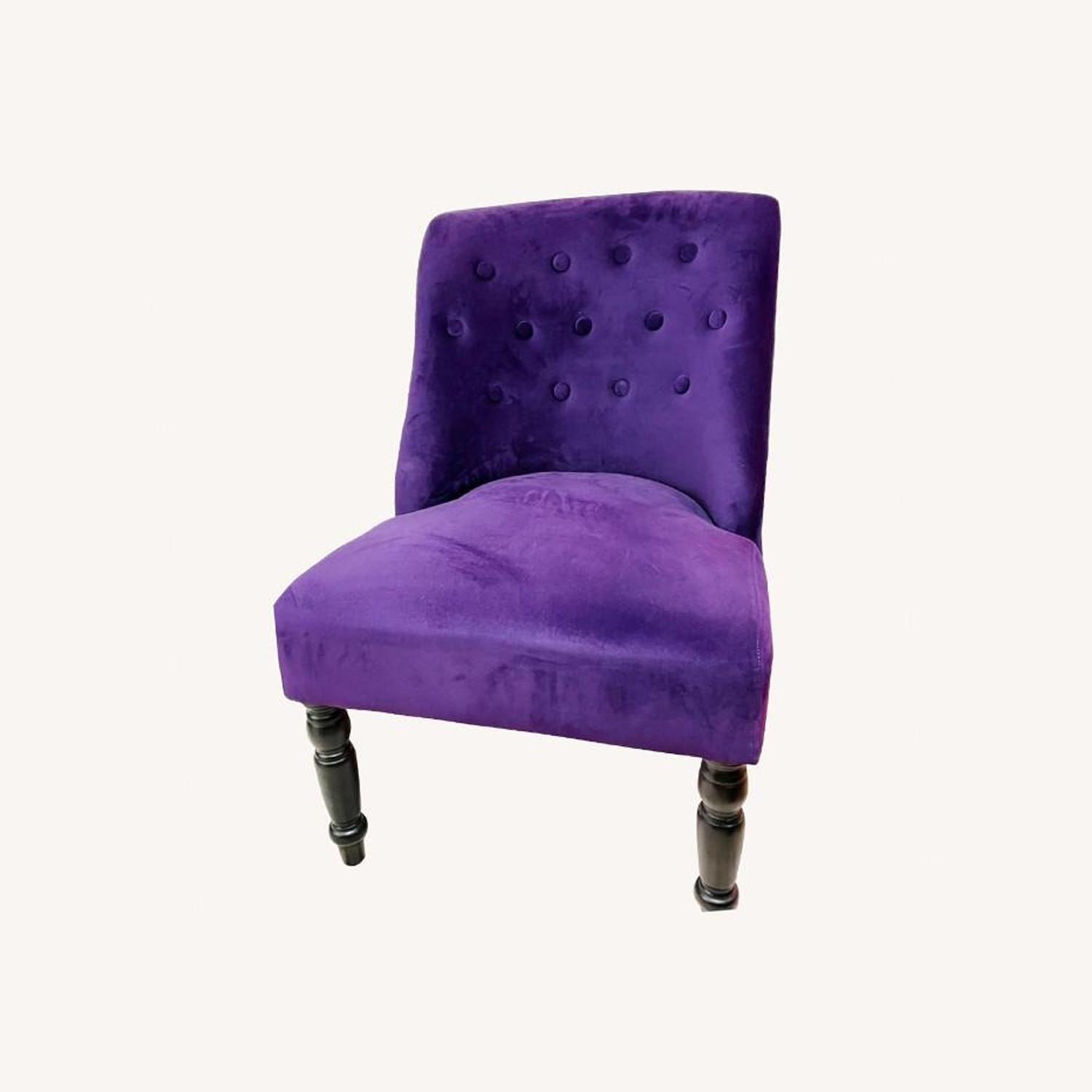 Ross Furniture Purple Velvet Accent Chairs AptDeco