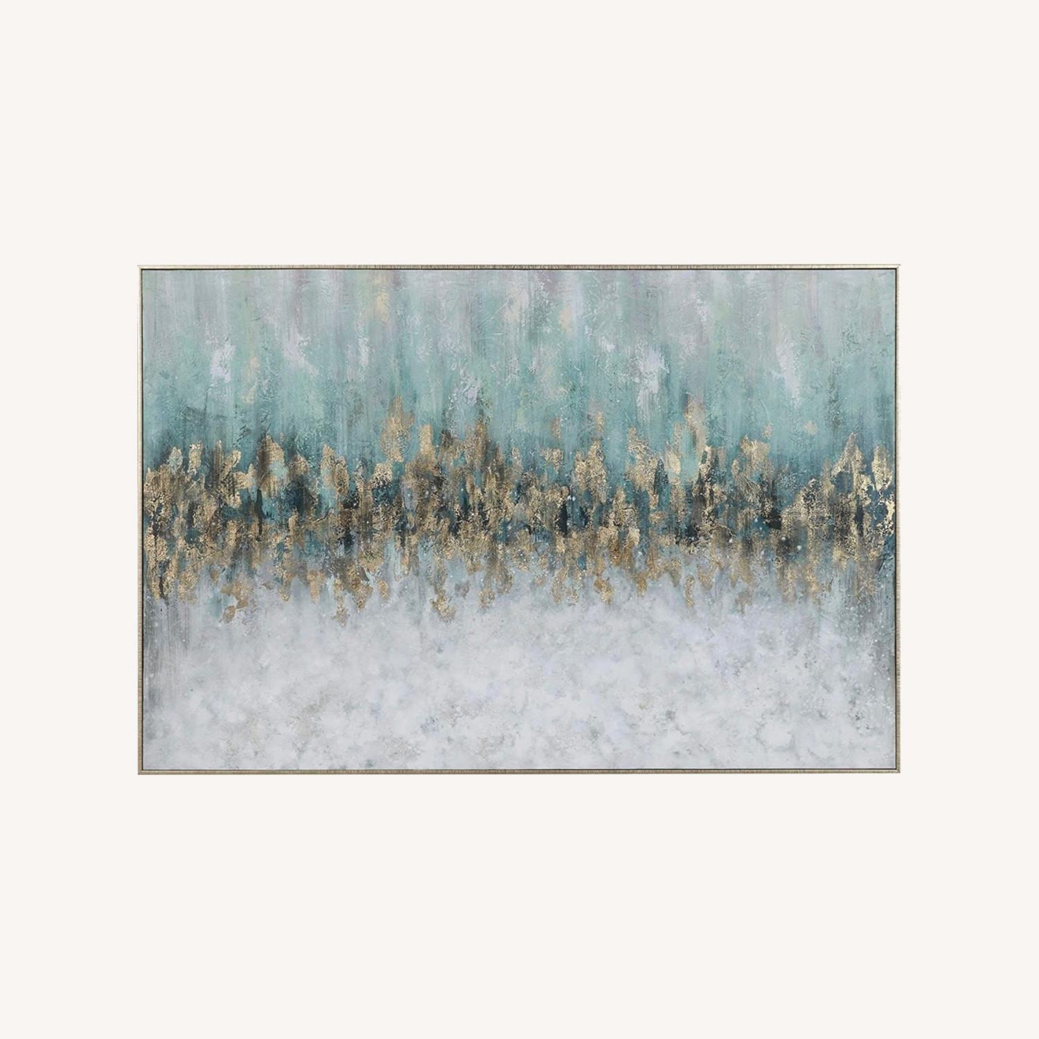 Uttermost Hand Painted Gold Abstract Canvas Art - image-0