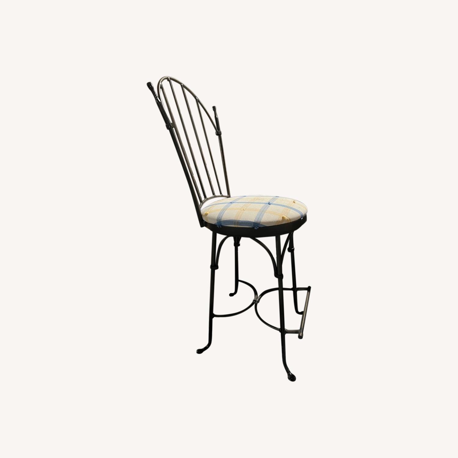 Wrought Iron Custom Fabric Counter Stools - image-0