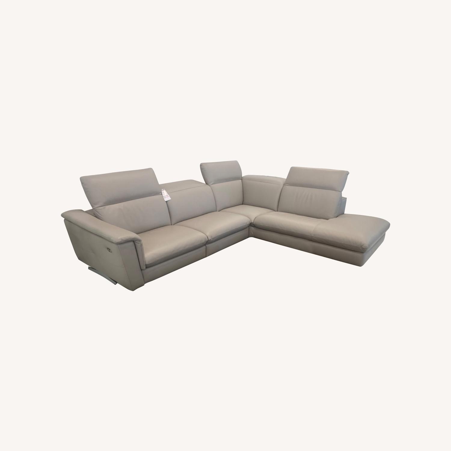 Marte Recliner Leather Sectional - image-5