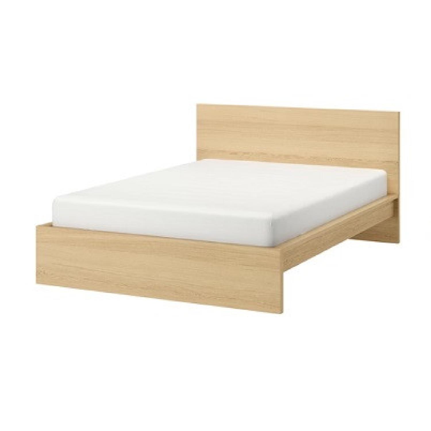 IKEA MALM Bed Frame White Stained Oak - image-5