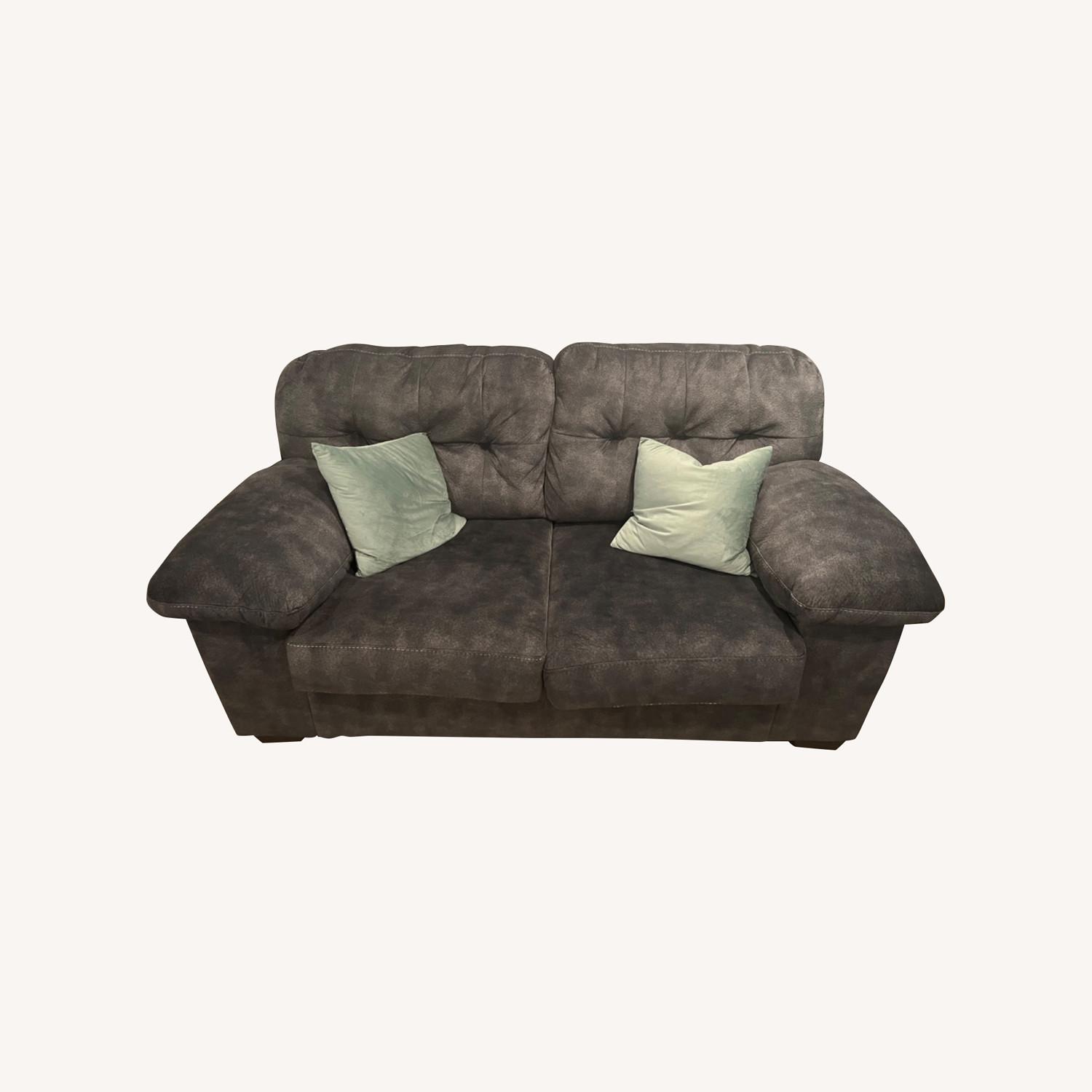Ashley Dark Gray Loveseat - image-0