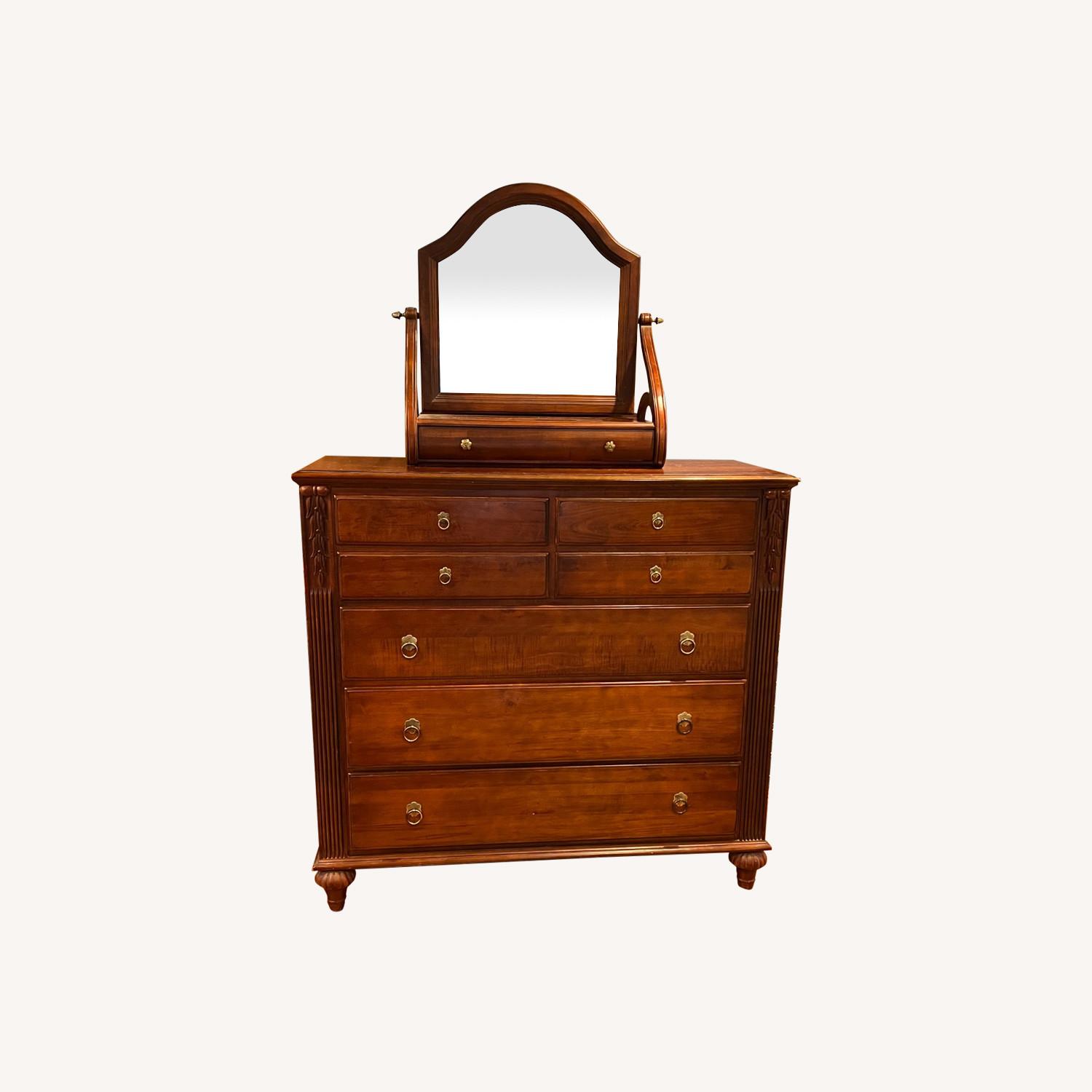 Ethan Allen Dresser with Mirror Top AptDeco