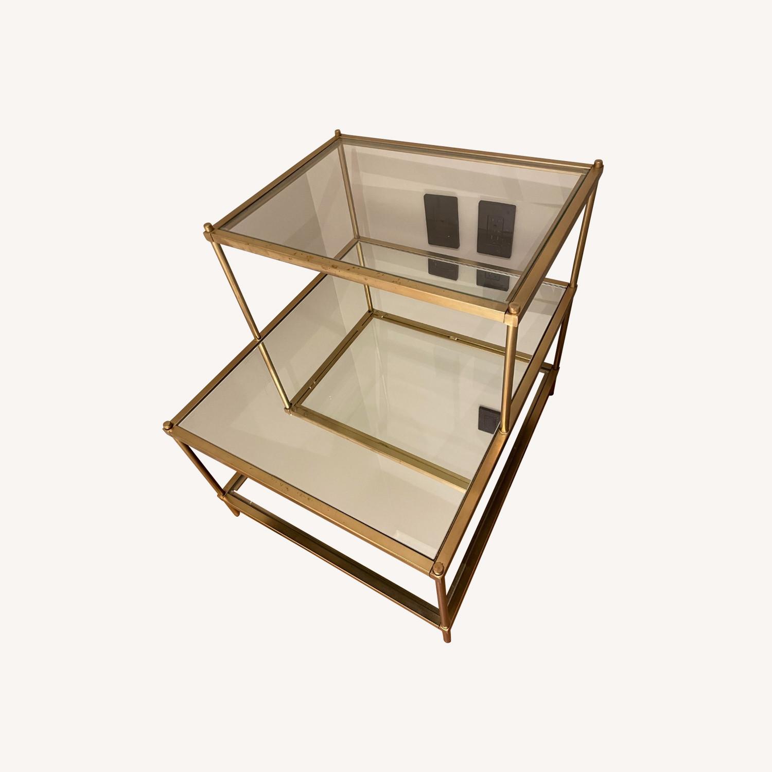 West Elm Brass Side Tables - image-0