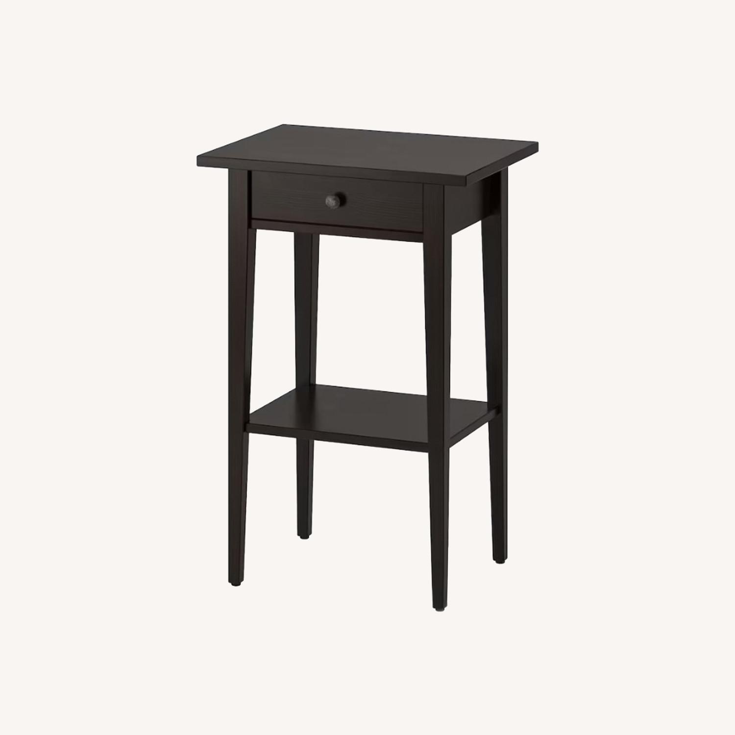 IKEA HEMNES Nightstand, Black-brown - image-0