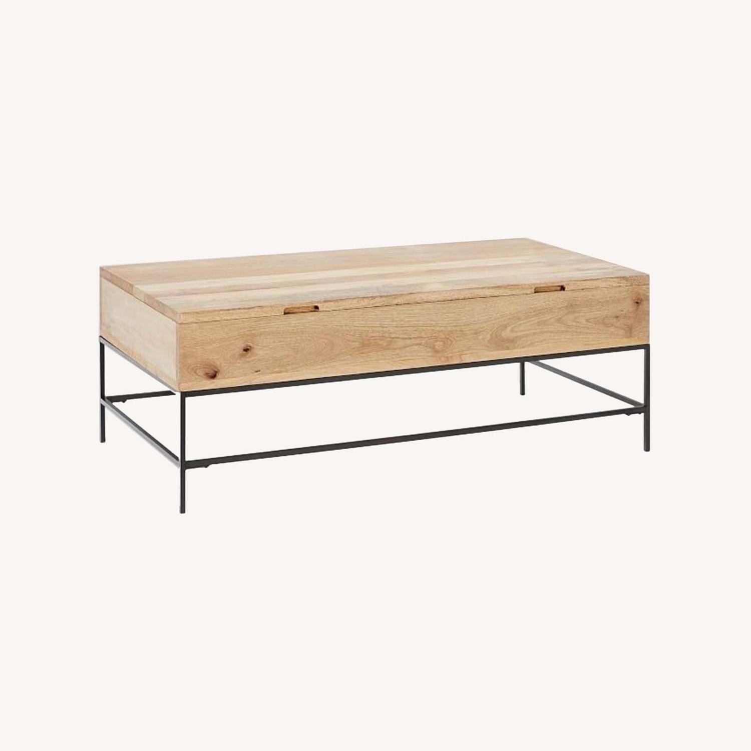 West Elm Industrial Storage Pop-Up Coffee Table - image-0
