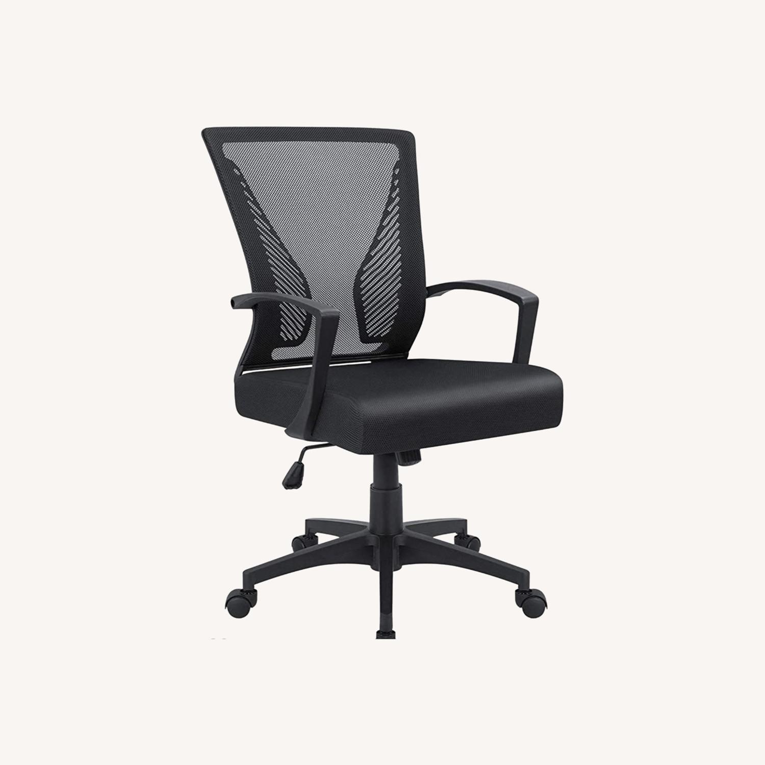 Mid-back Swivel Lumbar Support Desk Chair - image-0