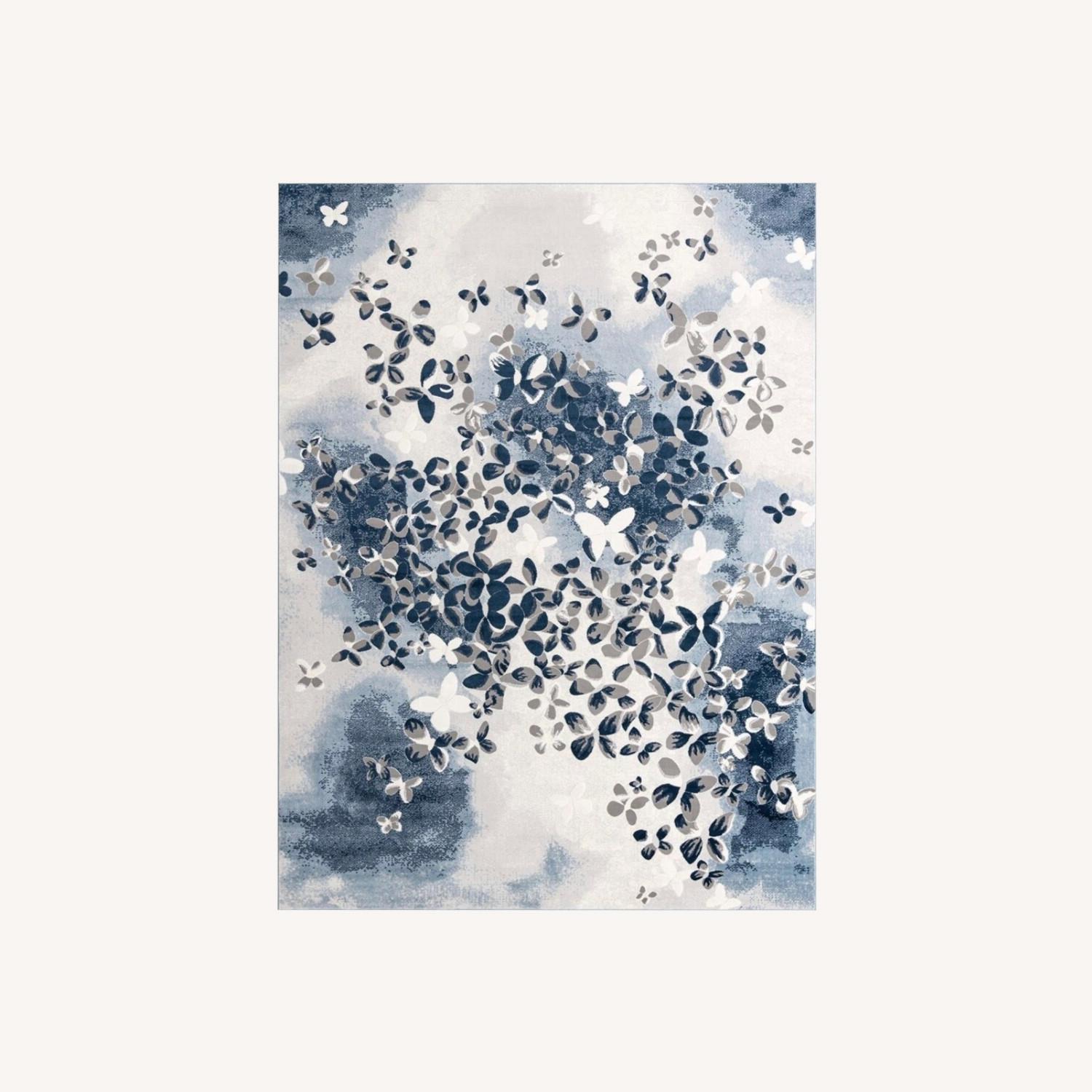 9x12 Vince Camuto Blue Abstract Rug AptDeco