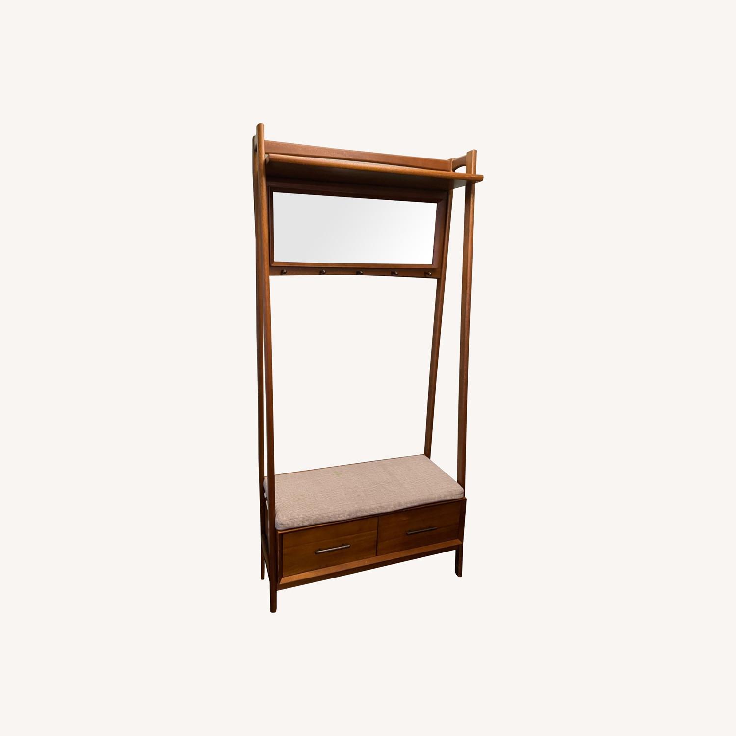 West Elm Entryway Bench and Coat Rack with Mirror - image-0