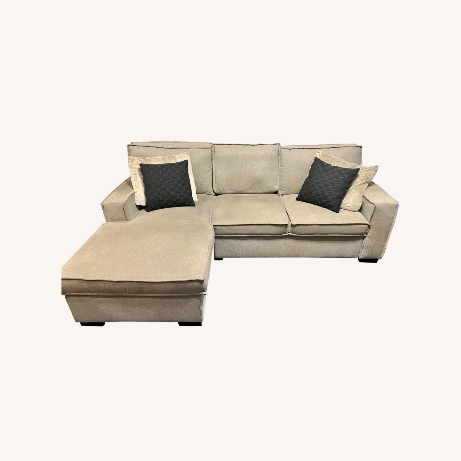 Light Gray Sectional with Storage and Popup Bed - image-7