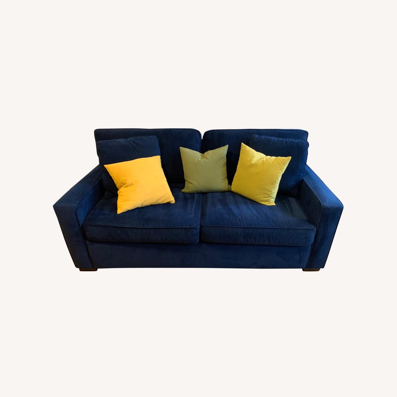 Macy's Blue Sofa AptDeco