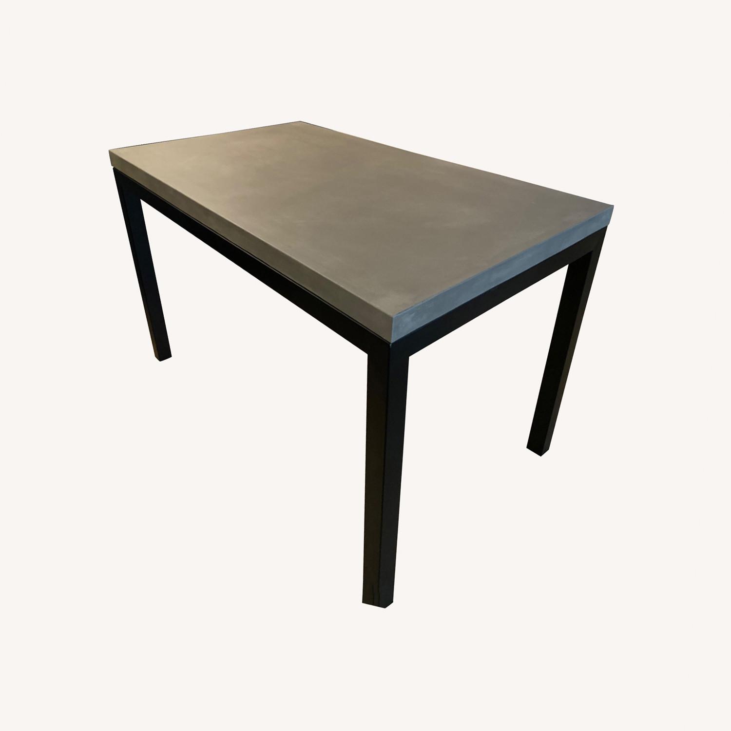 Crate & Barrel Parson Concrete Dining Table - image-0